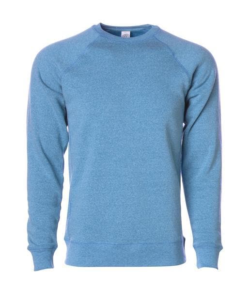 PRM30SBC - Unisex Special Blend Raglan Crew Pacific Heather BASIC FLEECE COTTON / POLYESTER crew neck CREWS FITTED fleece INDEPENDENT PREMIUM PRM PRM30 pullover RAGLAN SPECIAL BLEND sweatshirt tearaway UNISEX