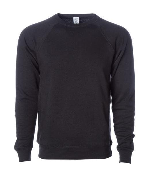 PRM30SBC - Unisex Special Blend Raglan Crew Black BASIC FLEECE COTTON / POLYESTER crew neck CREWS FITTED fleece INDEPENDENT PREMIUM PRM PRM30 pullover RAGLAN SPECIAL BLEND sweatshirt tearaway UNISEX