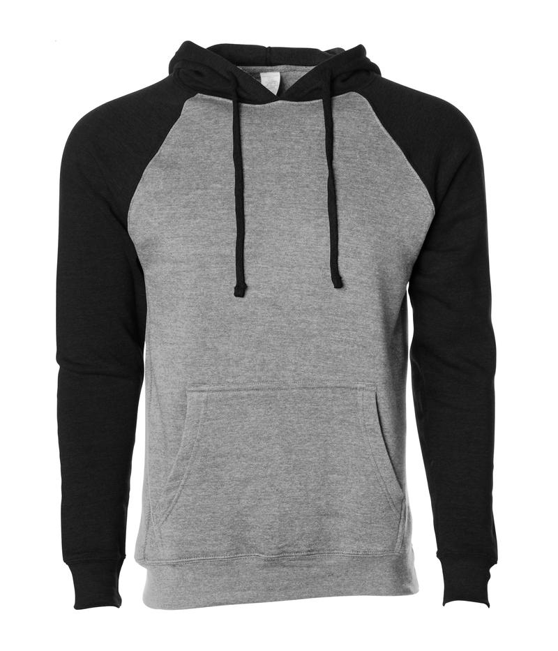 PRM33SBP - Special Blend Raglan Hooded Pullovers Nickel Black BASIC FLEECE COTTON / POLYESTER hoodie INDEPENDENT PREMIUM PRM33 PULLOVERS REGULAR shsdchildproduct SPECIAL BLEND tearaway UNISEX