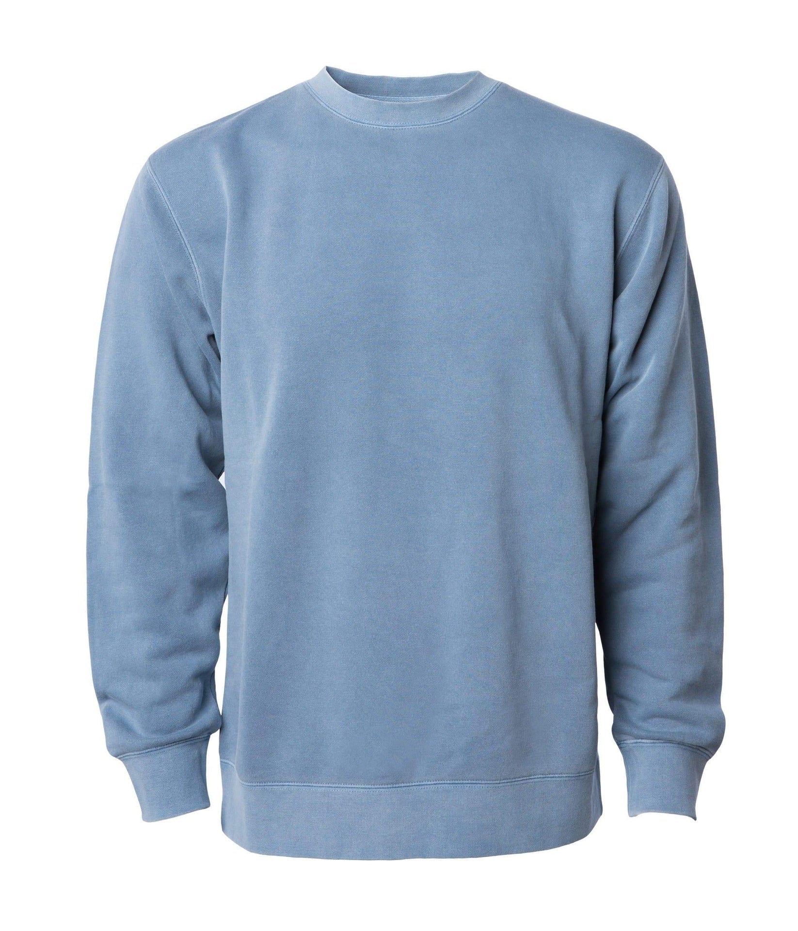 PRM3500 - Unisex Midweight Pigment Dye Crew Pigment Slate Blue COTTON / POLYESTER INDEPENDENT MIDWEIGHT Pigment Dye PIGMENT DYES REGULAR shsdchildproduct unisex