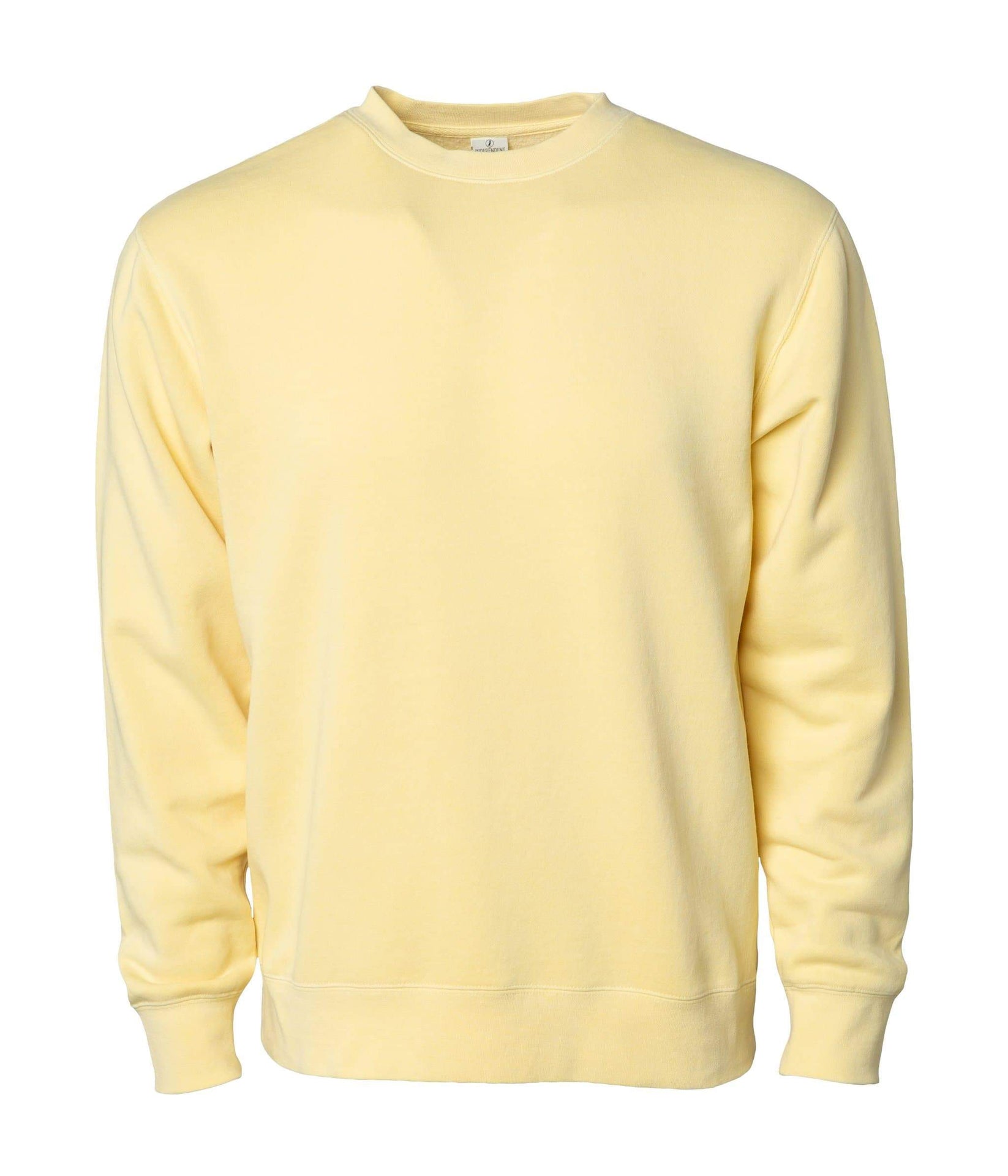 PRM3500 - Unisex Midweight Pigment Dye Crew Pigment Yellow COTTON / POLYESTER INDEPENDENT MIDWEIGHT Pigment Dye PIGMENT DYES REGULAR shsdchildproduct unisex