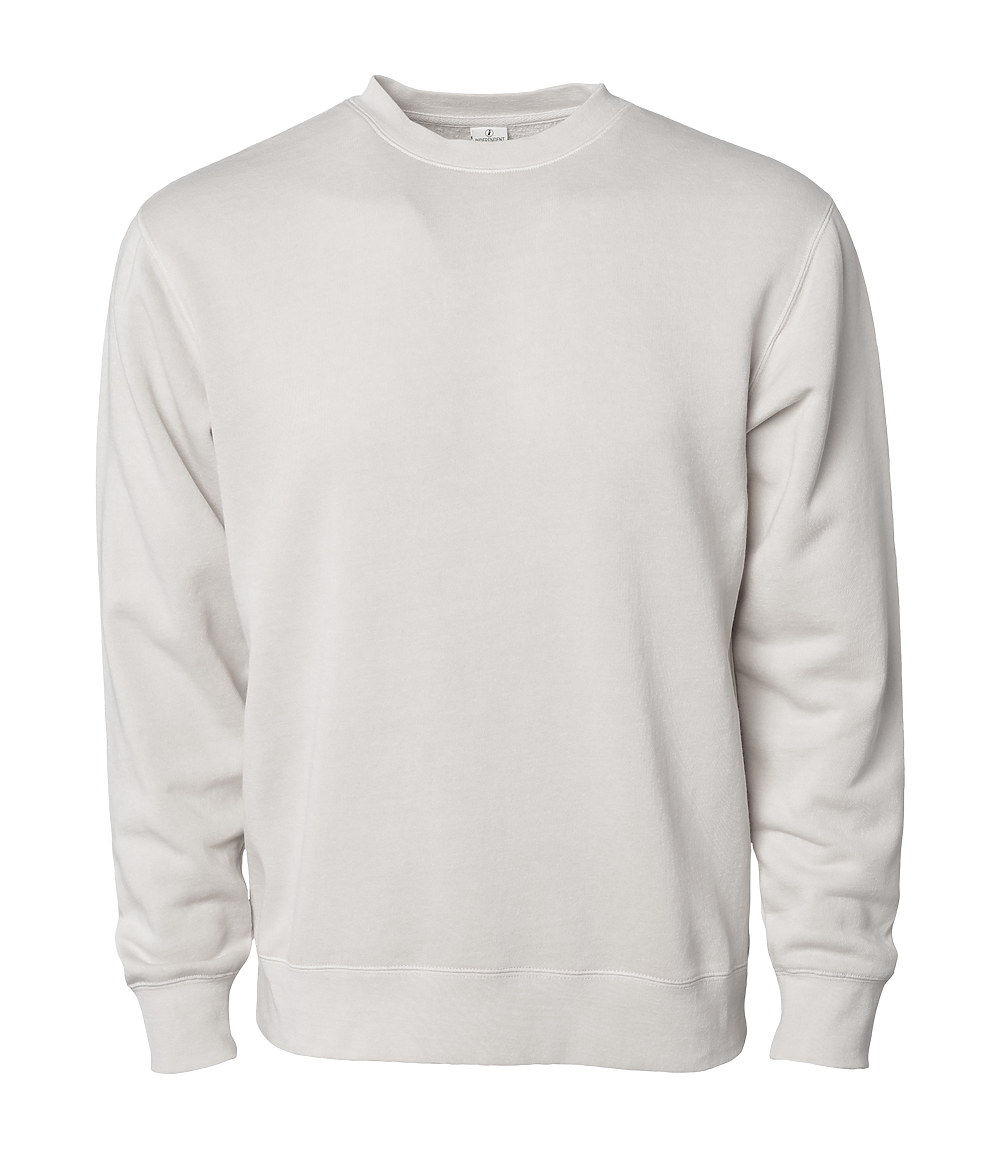 PRM3500 - Unisex Midweight Pigment Dyed Crew Neck Pigment Ivory COTTON / POLYESTER INDEPENDENT MIDWEIGHT Pigment Dye PIGMENT DYES REGULAR shsdparentproduct unisex