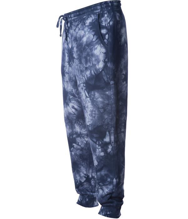 PRM50PTTD - Men's Tie Die Fleece Pant Tie Dye navy BOTTOMS COTTON / POLYESTER GARMENT DYES INDEPENDENT MEN mens pant PANTS PREMIUM PRM PRM50 REGULAR Sweat Tie Dye