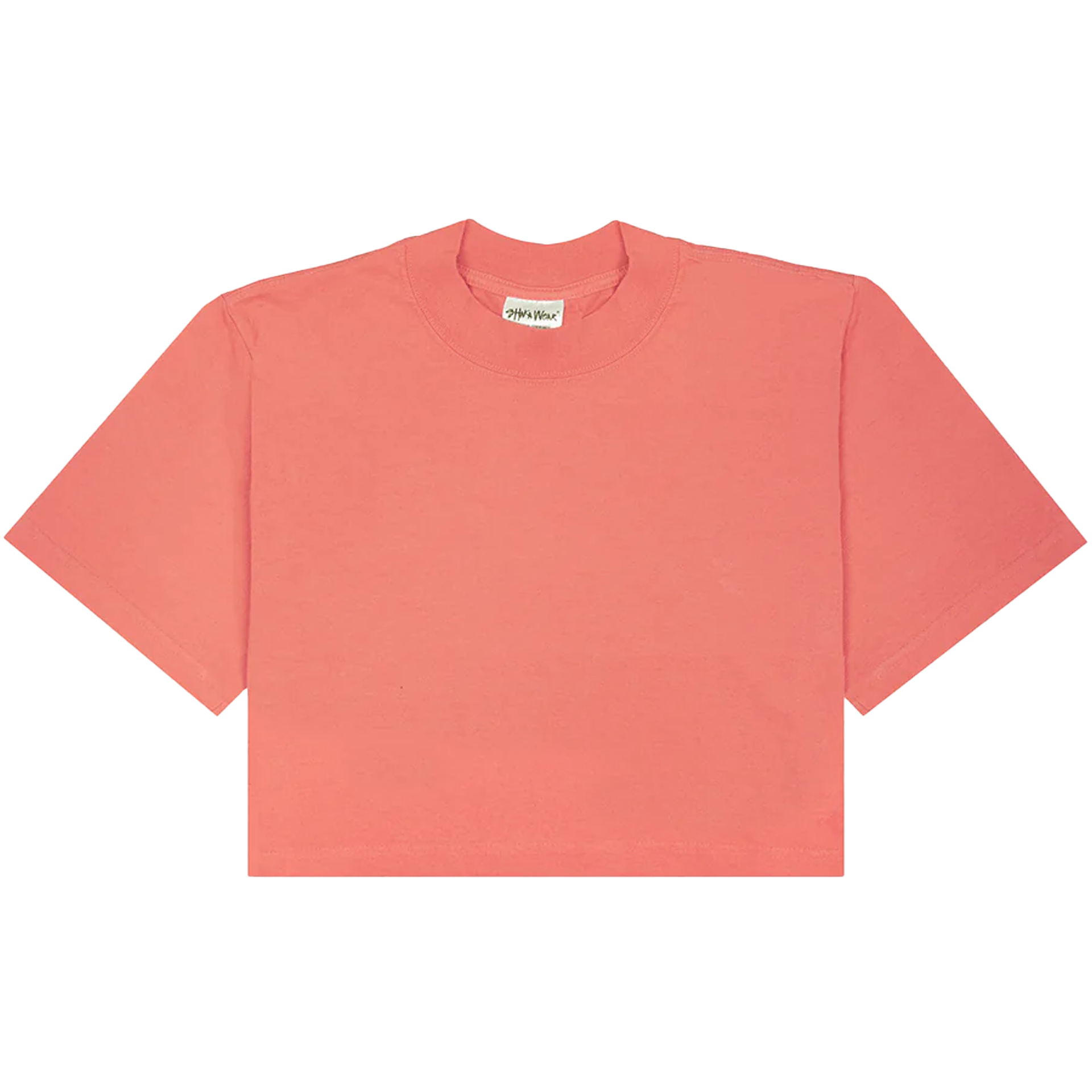 Garment Dye Crop Top Peach COTTON crop top GARMENT DYE Heavyweight Shaka Wear SHORTSLEEVES WOMEN