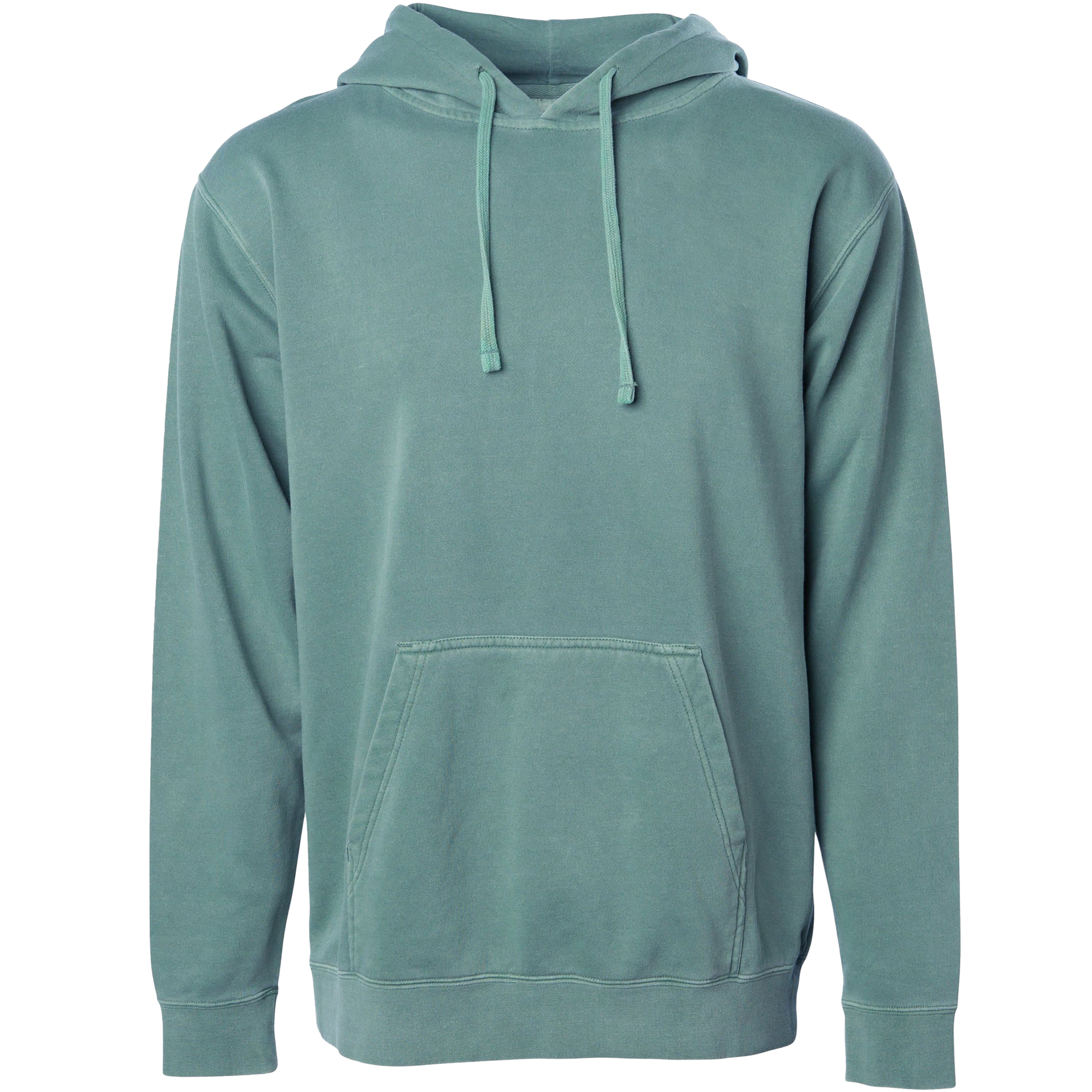 PRM4500 - Unisex Midweight Pigment Dyed Hooded Pullover Pigment Alpine Green COTTON / POLYESTER INDEPENDENT MIDWEIGHT Pigment Dye REGULAR shsdparentproduct UNISEX