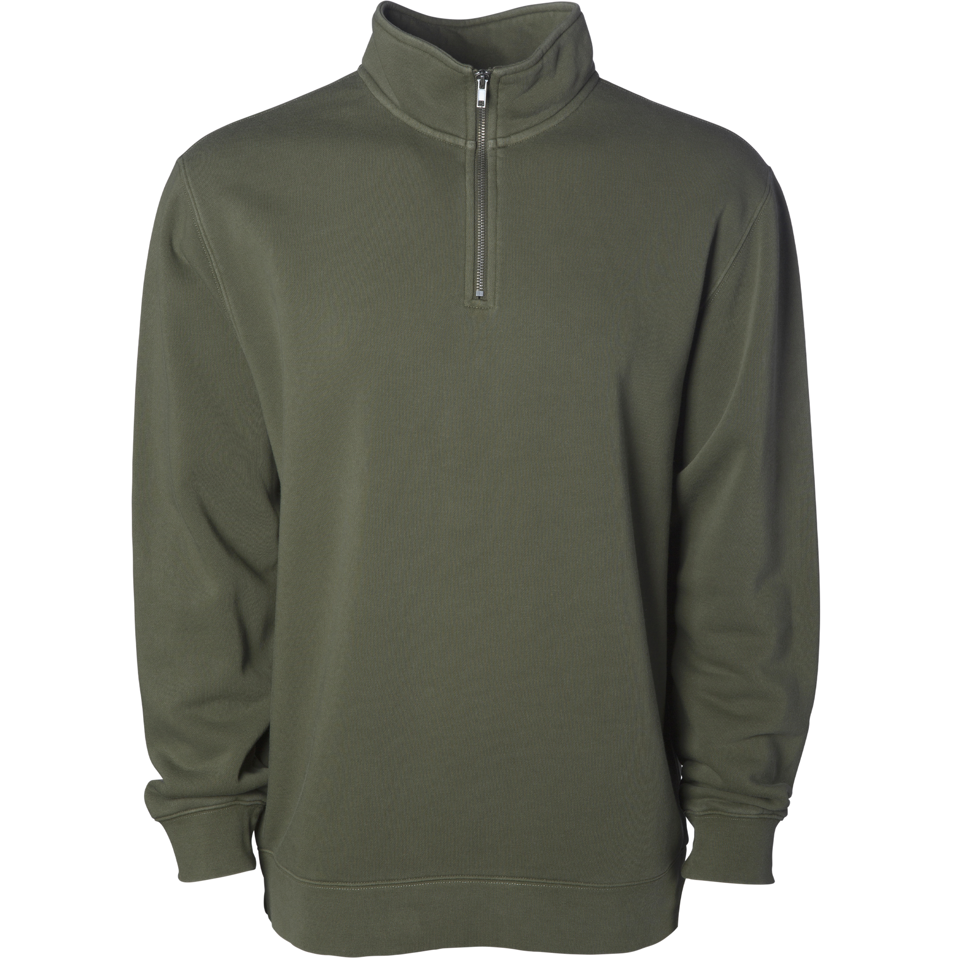 PRM4600QZ - Midweight Pigment Dye Quarter Zip Pigment Army 1/4 ZIP COTTON / POLYESTER MEN MIDWEIGHT NEW ARRIVALS newarrivals Pigment Dye PIGMENT DYES PRM4600QZ QUARTER ZIP REGULAR