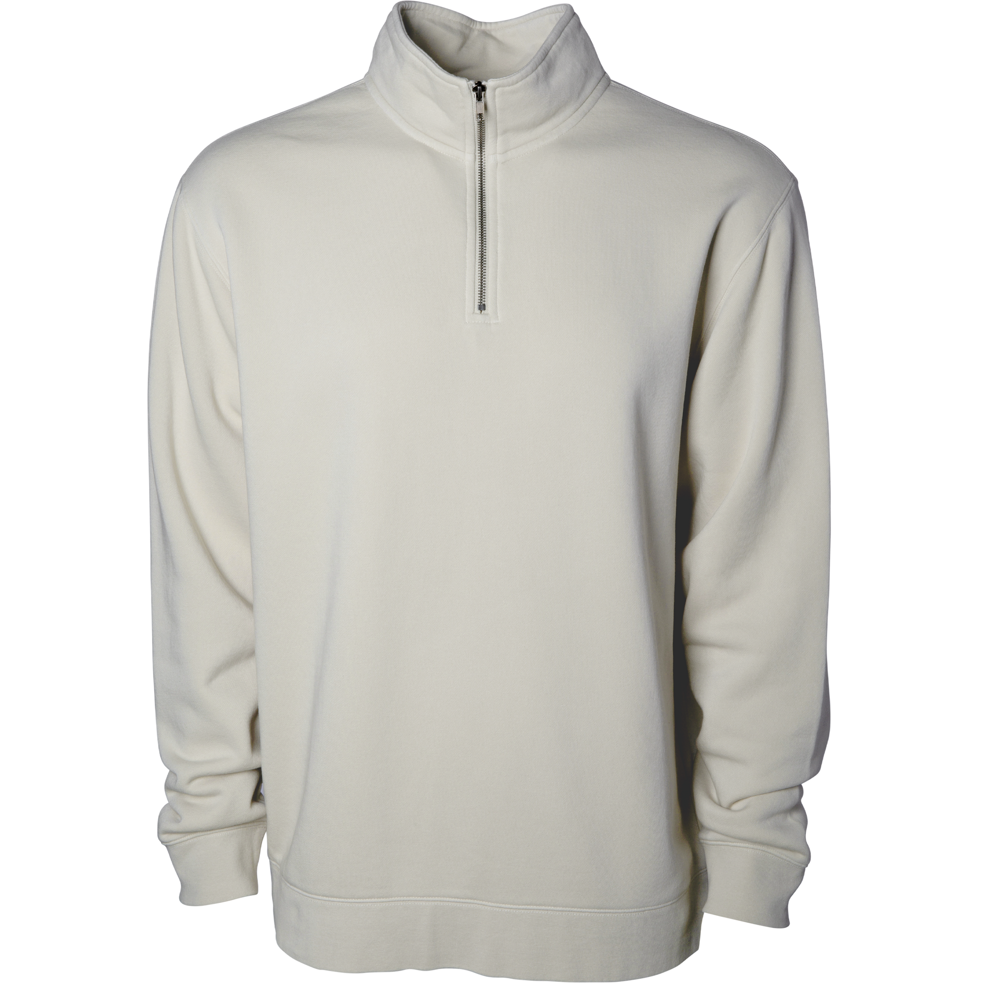 PRM4600QZ - Midweight Pigment Dye Quarter Zip Pigment Ivory 1/4 ZIP COTTON / POLYESTER MEN MIDWEIGHT NEW ARRIVALS newarrivals Pigment Dye PIGMENT DYES PRM4600QZ QUARTER ZIP REGULAR