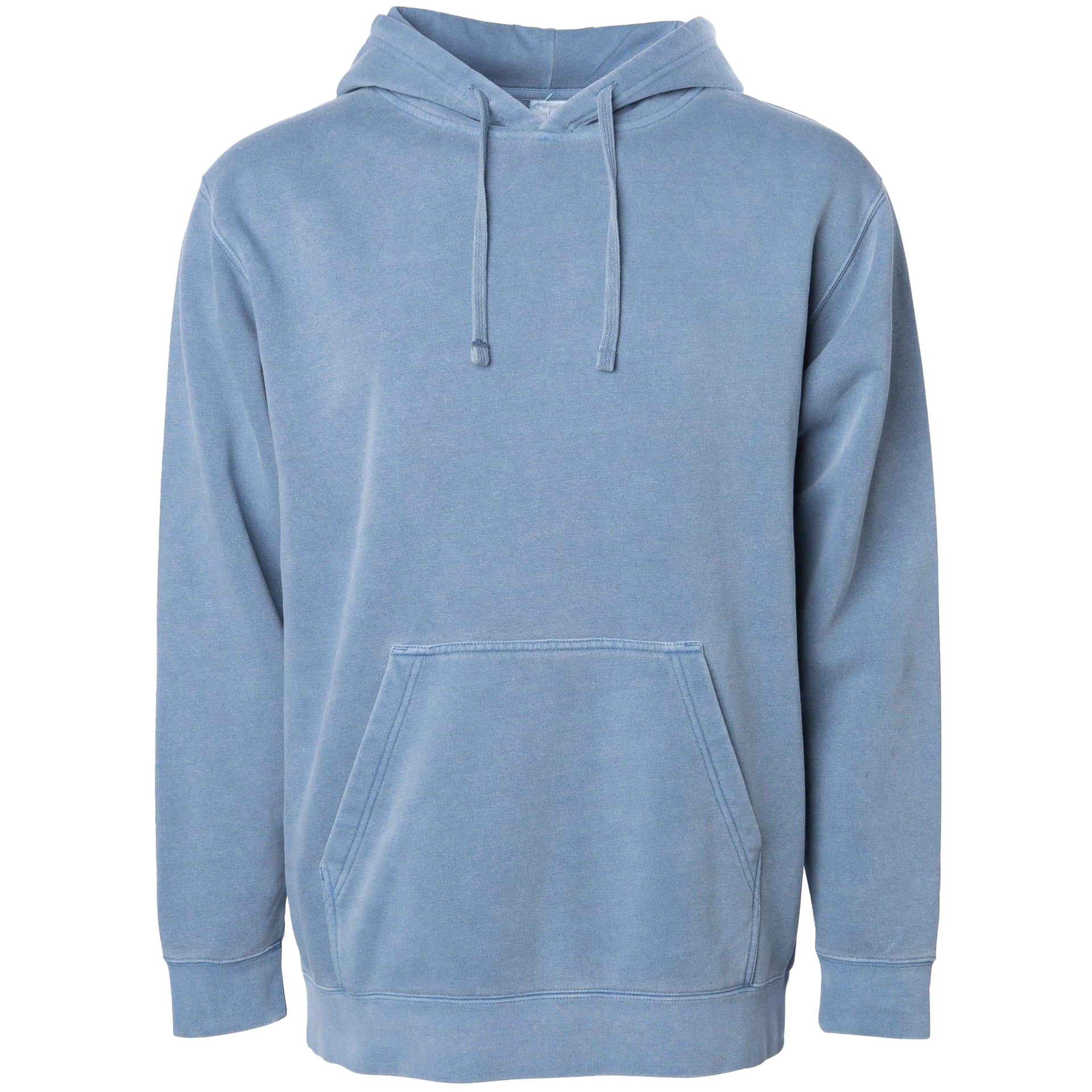 PRM4500 - Unisex Midweight Pigment Dyed Hooded Pullovers Pigment Slate Blue COTTON / POLYESTER INDEPENDENT MIDWEIGHT Pigment Dye REGULAR shsdchildproduct UNISEX