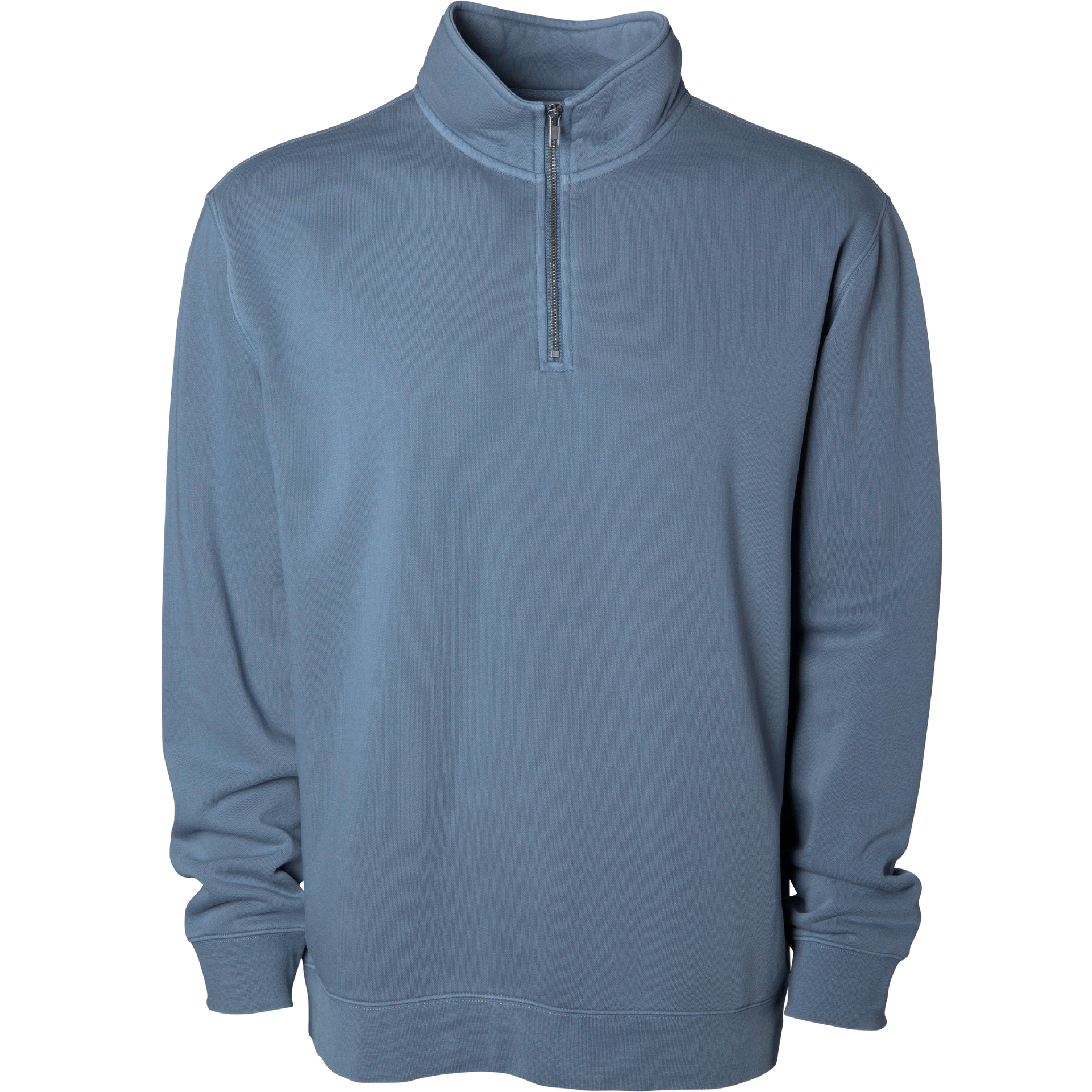 PRM4600QZ - Midweight Pigment Dye Quarter Zip Pigment Slate Blue 1/4 ZIP COTTON / POLYESTER MEN MIDWEIGHT NEW ARRIVALS newarrivals Pigment Dye PIGMENT DYES PRM4600QZ QUARTER ZIP REGULAR