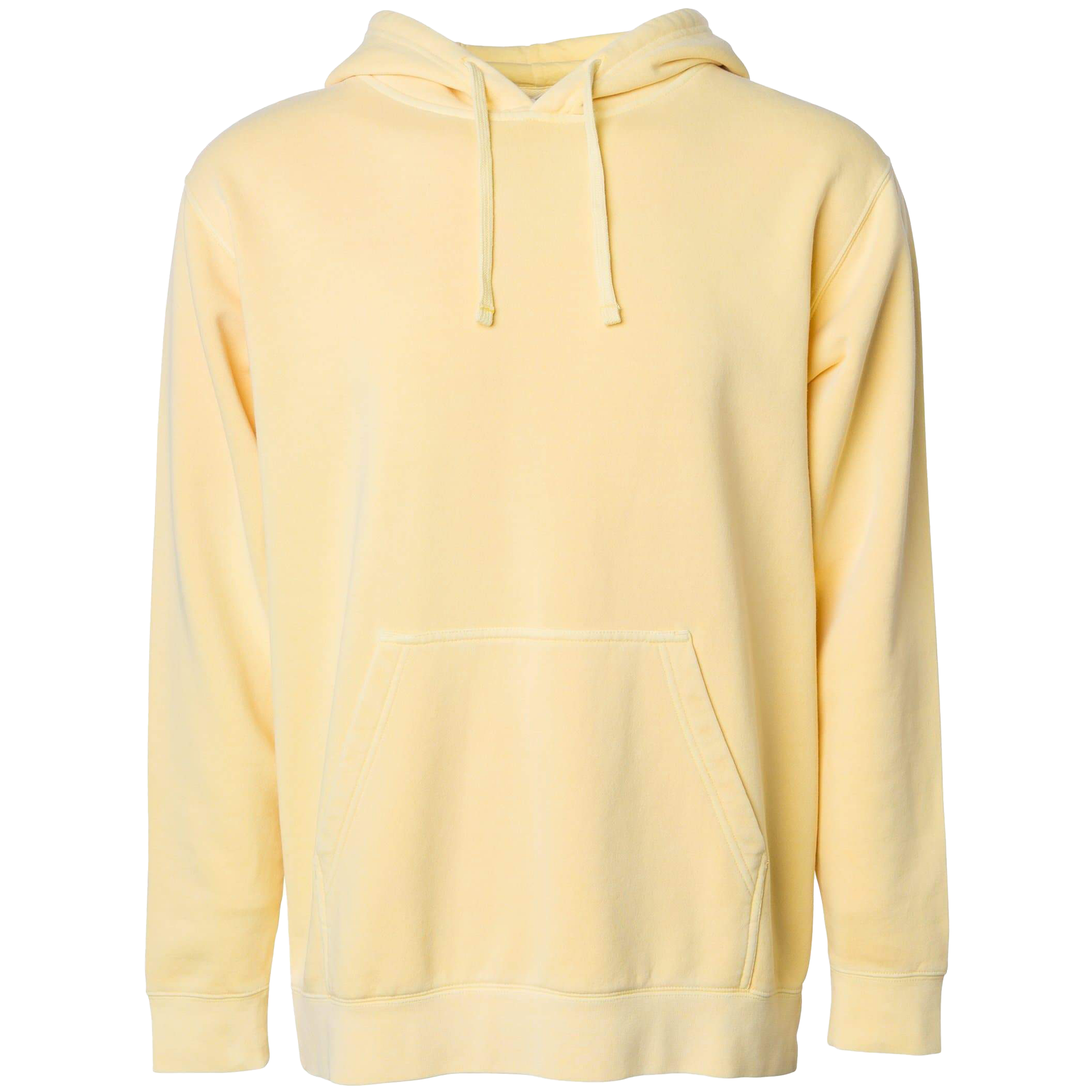 PRM4500 - Unisex Midweight Pigment Dyed Hooded Pullovers Pigment Yellow COTTON / POLYESTER INDEPENDENT MIDWEIGHT Pigment Dye REGULAR shsdchildproduct UNISEX