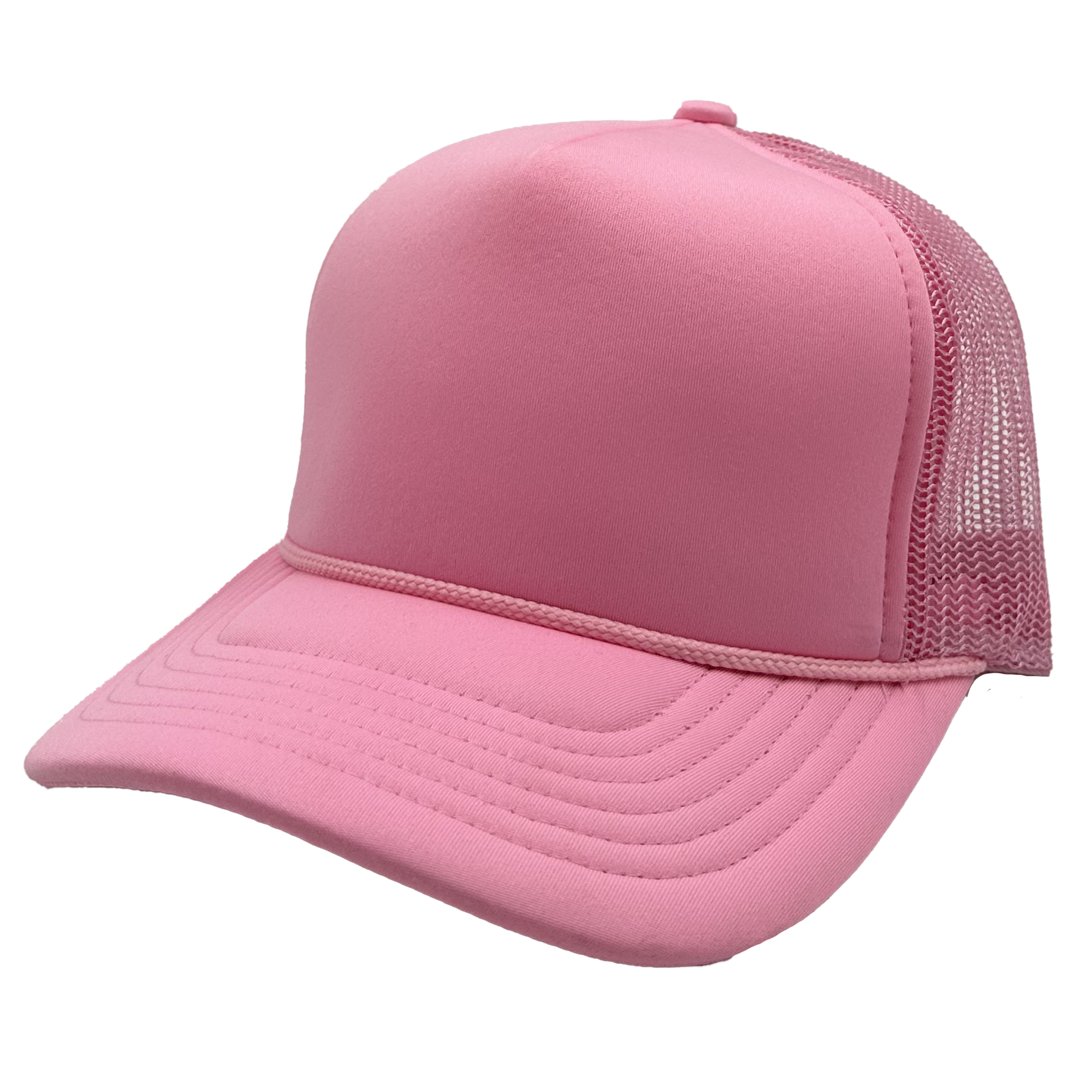 GNV-1222FT - Foam Trucker Cap Pink One Size 5 PANELS COTTON / POLYESTER CURVE FOAM GNV-1222FT HIGH PROFILE MESH nissi caps SNAPBACK UNISEX