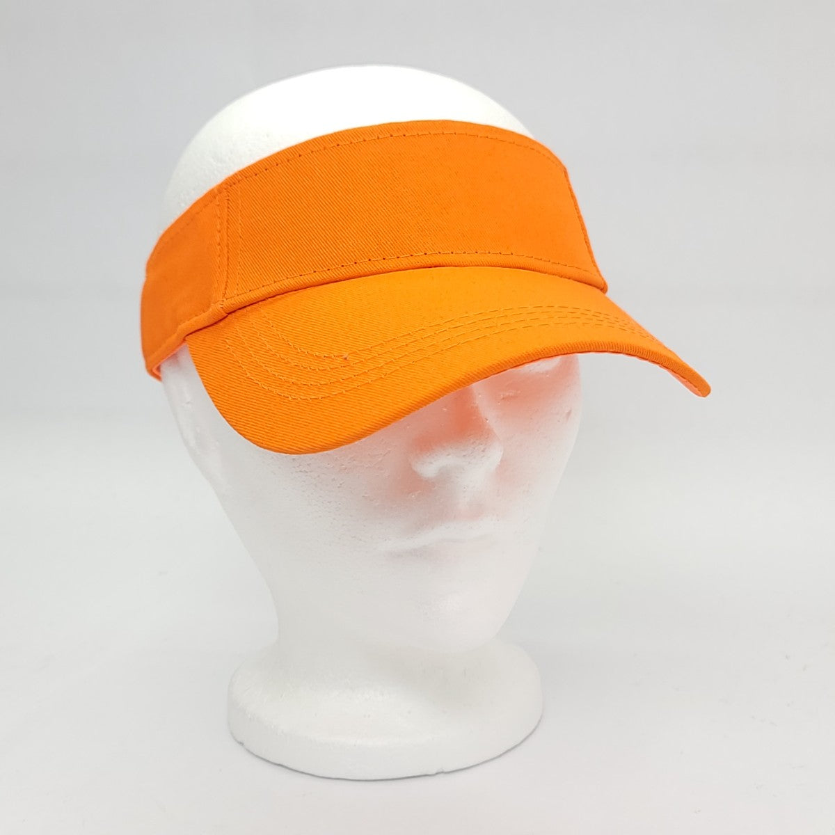 Plain Visor Cap - Various Colours, Adjustable OSFA Orange Plain Cap