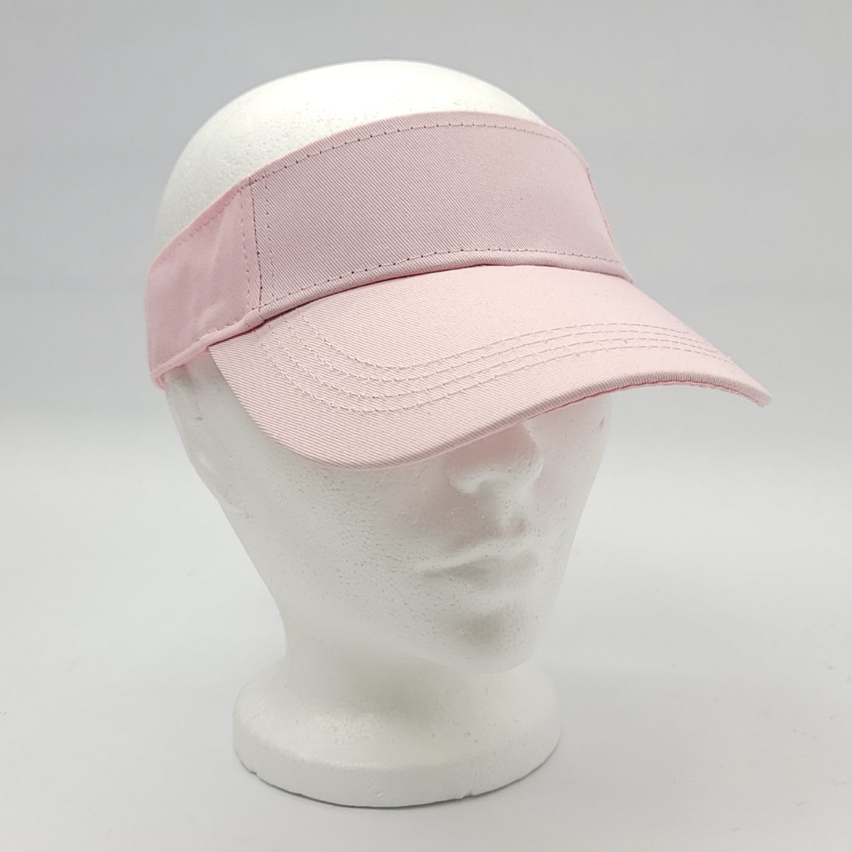 Plain Visor Cap - Various Colours, Adjustable OSFA Pink Plain Cap