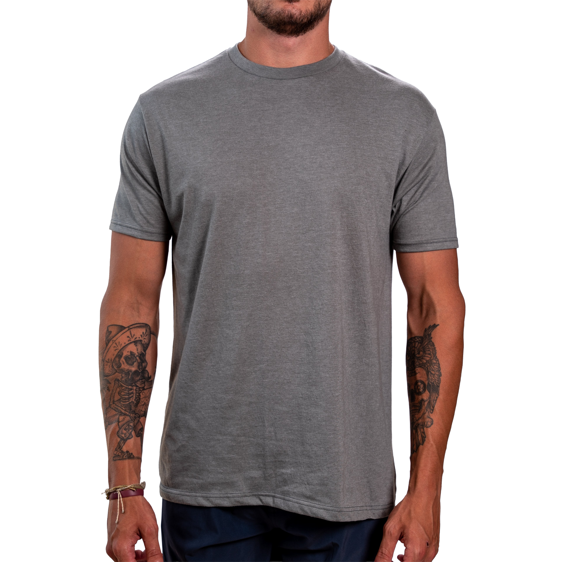 47146 - Men London Tees Platinum Heather CLOSEOUT COTTON / POLYESTER FITTED Lightweight MEN ON SALE OPTIMA REGULAR tearaway TEES