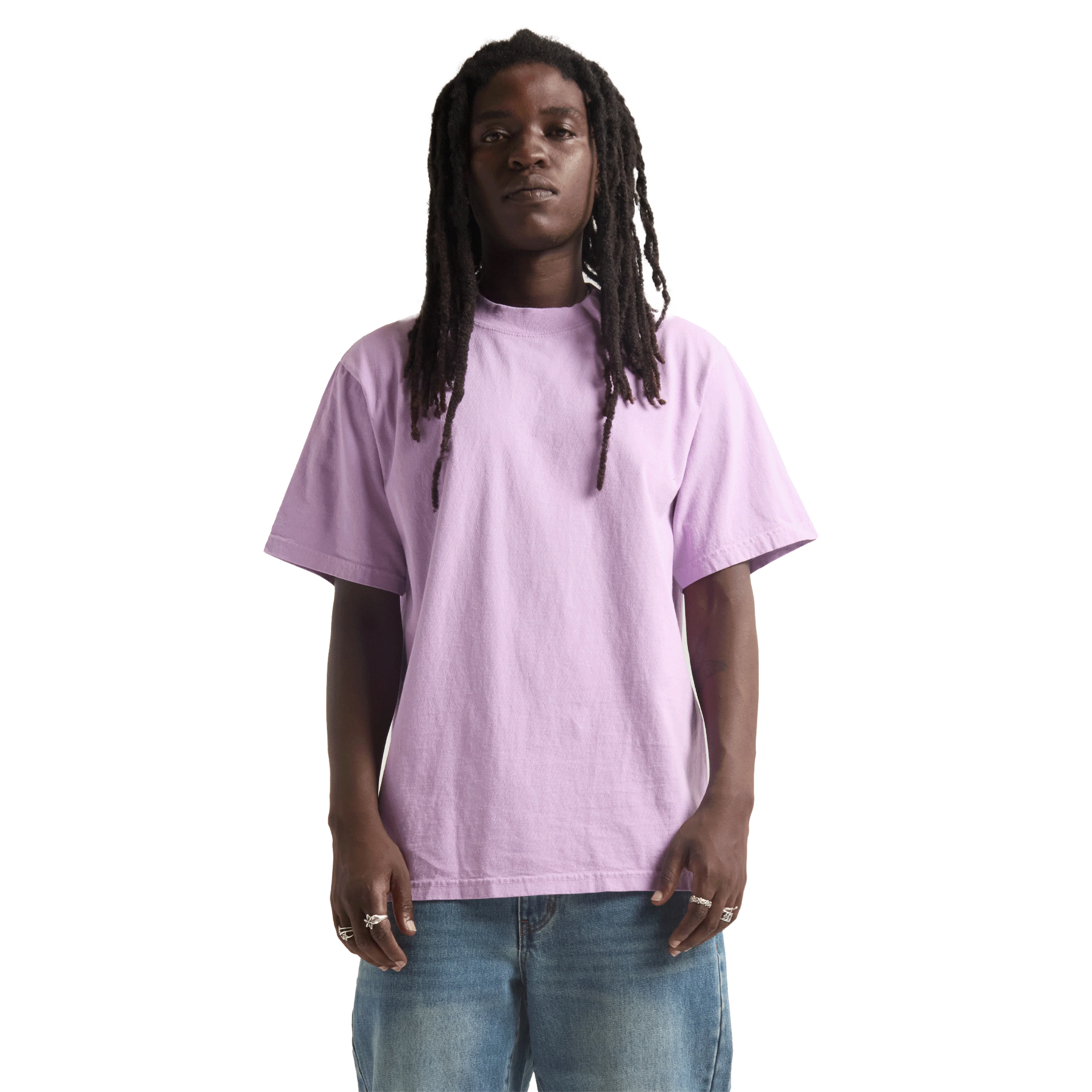Max Heavyweight Garment Dye 7.5 oz Pastel Purple COTTON GARMENT DYE GARMENT DYES Heavyweight MEN MEN TEE OVERSIZED Pigment Dye shaka Shaka Wear SHORTSLEEVES shsdchildproduct t-shirt TEE tshirts