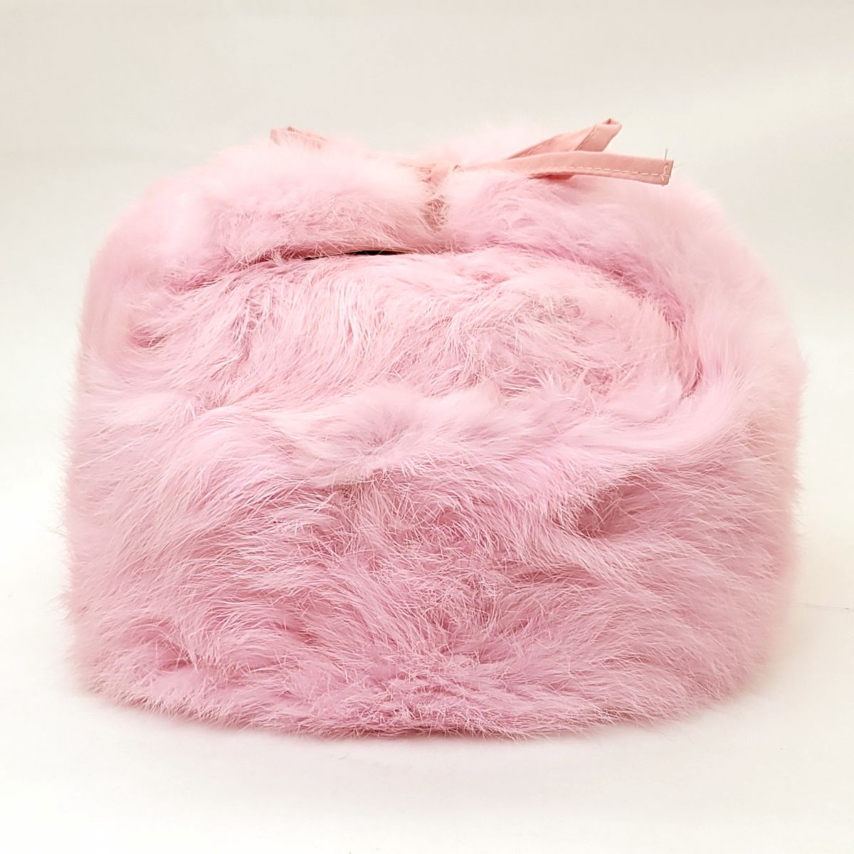 Rabbit Fur Trapper Hat with Puffer Lining- Multi-Coloured