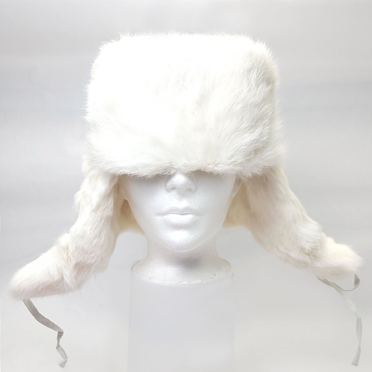 Rabbit Fur Trapper Hat with Puffer Lining- Multi-Coloured