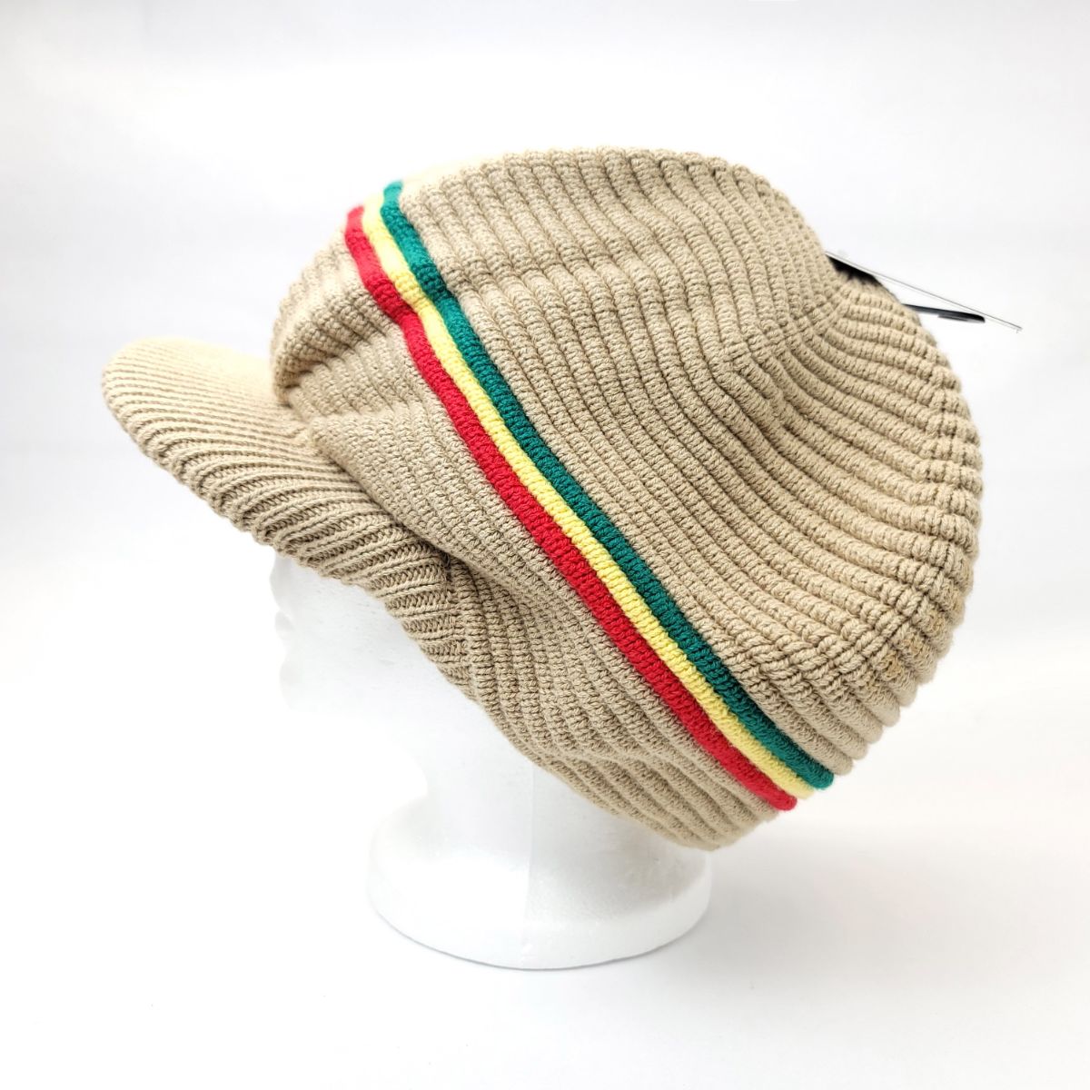 RASTA Knitted Visor Beanie-RV0014, Cotton, OSFA Khaki OSFA