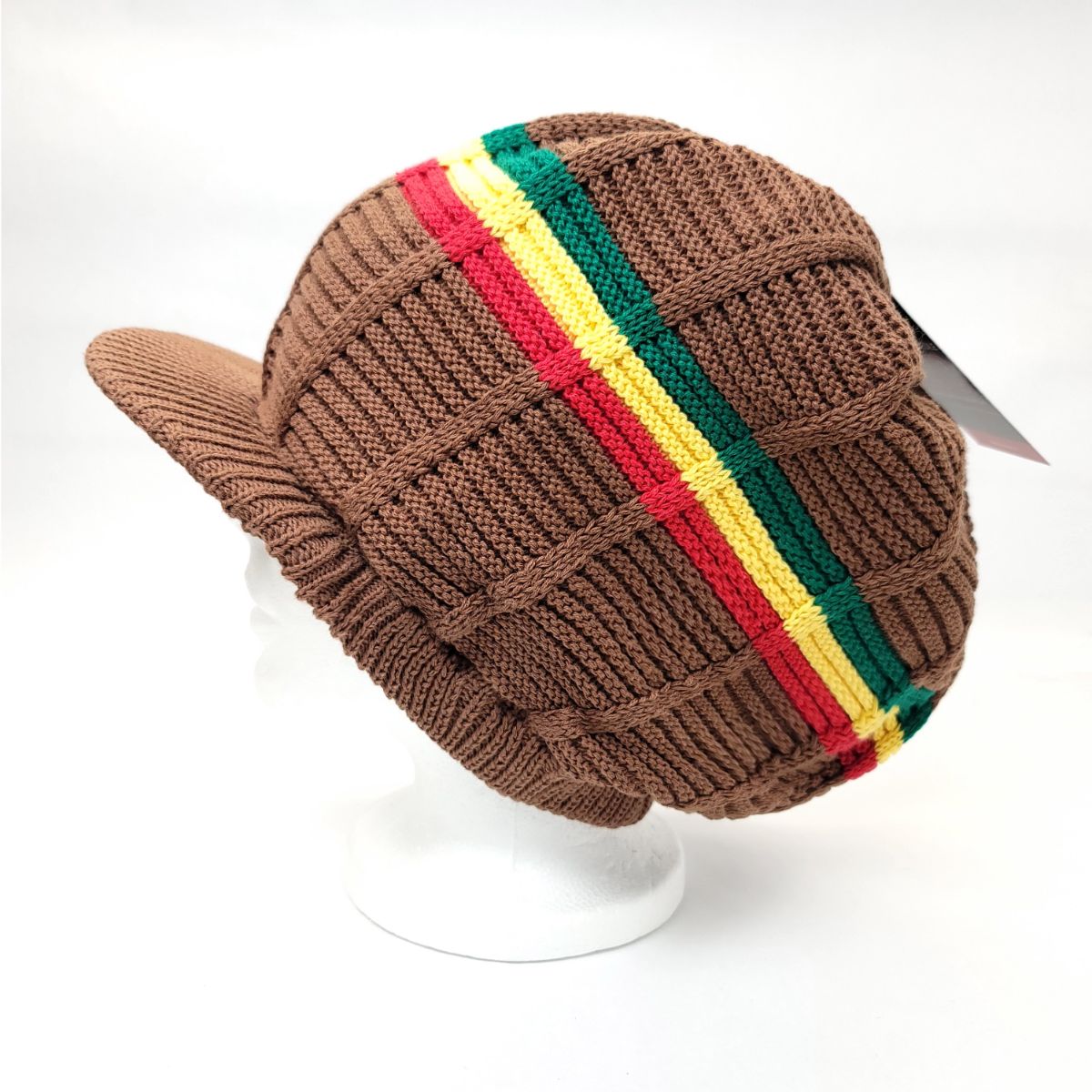 RASTA Visor Beanie-RV0006, Cotton, OSFA Brown OSFA
