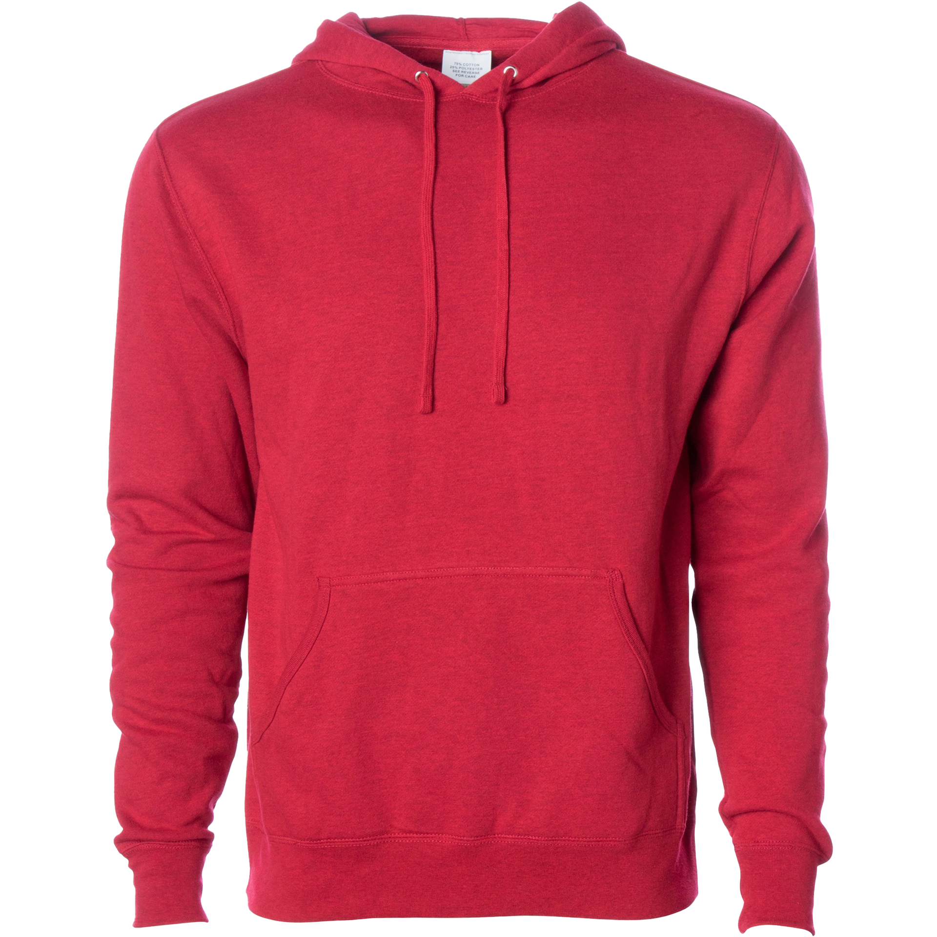 AFX4000 - Lightweight Hooded Pullover Sweatshirt Red Heather AFX AFX4000 BASIC FLEECE CLOSEOUT COTTON / POLYESTER fleece hoodie HOODIES INDEPENDENT Lightweight MEN MEN'S pullover PULLOVERS REGULAR sweatshirt tearaway