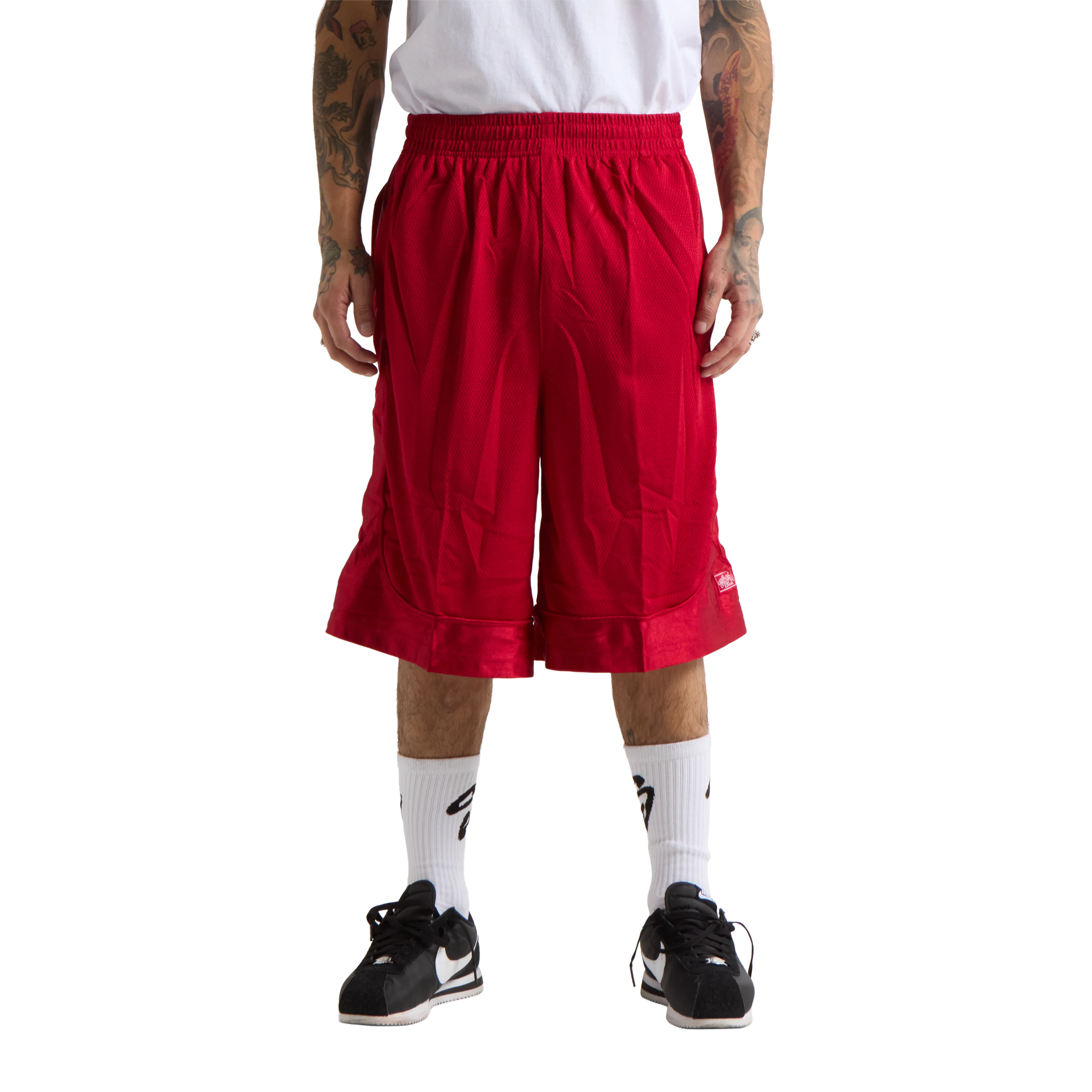 Basketball Mesh Shorts Red BAGGY LOOSE MEN MESH newarrivals OVERSIZED POLYESTER Shaka Wear