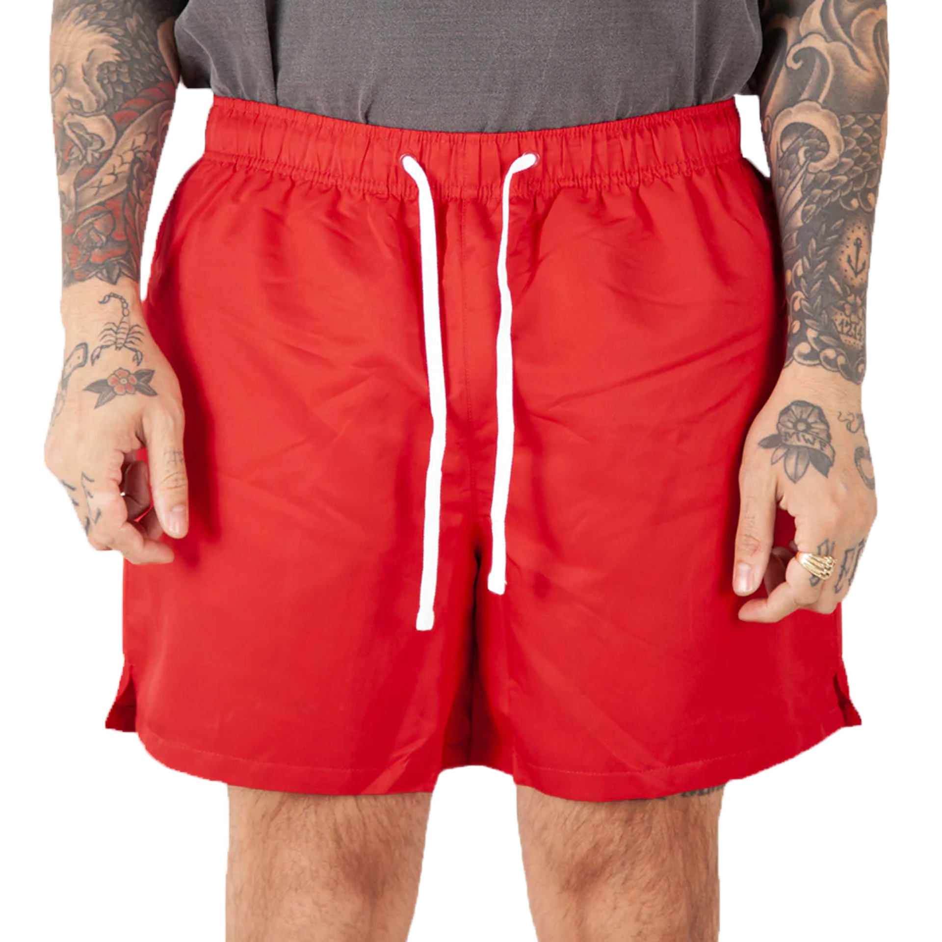 Running Shorts Red BOTTOMS MEN POLYESTER Shaka Wear