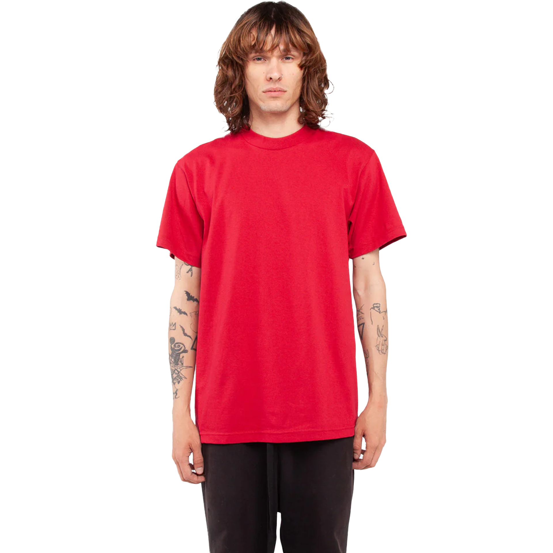 Active Short Sleeve - 6.0 oz Red Active COTTON MEN MIDWEIGHT Shaka Wear SHORTSLEEVES shsdchildproduct tearaway UNFITTED