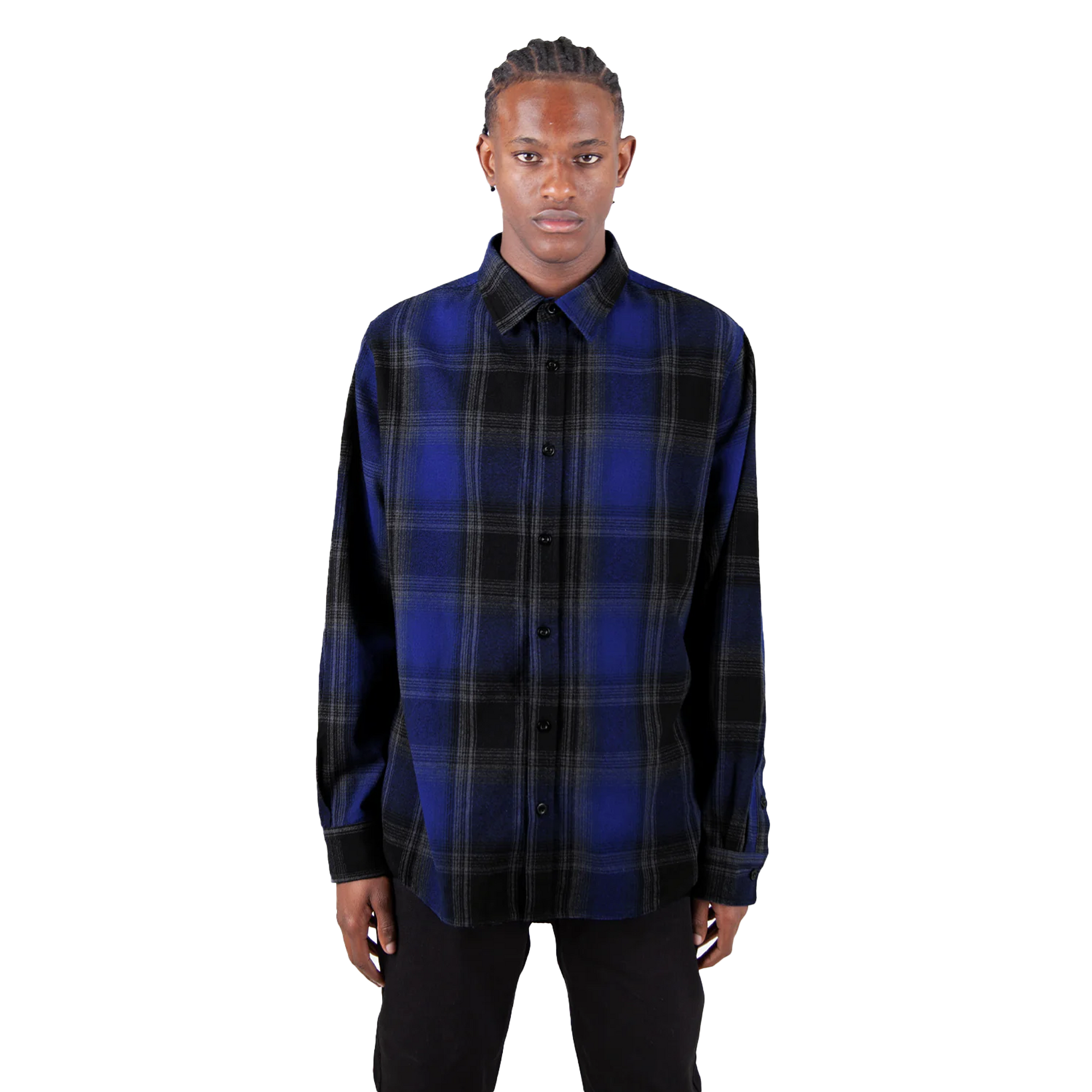 Plaid Flannel Overshirt COTTON / POLYESTER MEN MIDWEIGHT Shaka Wear SLIGHT OVERSIZED