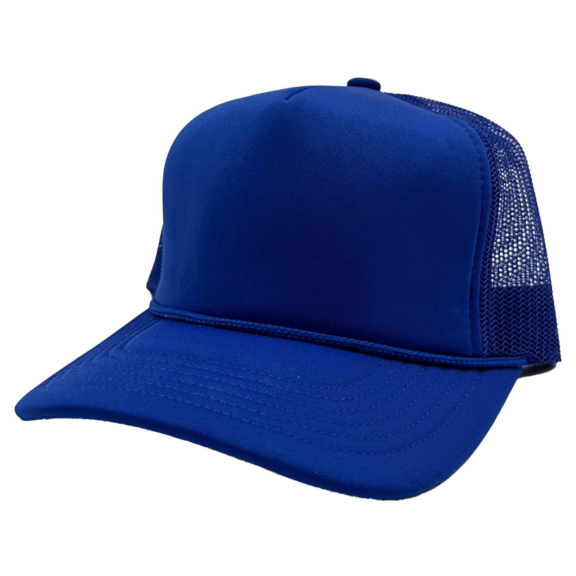 GNV-1222FT - Foam Trucker Cap Royal One Size 5 PANELS COTTON / POLYESTER CURVE FOAM GNV-1222FT HIGH PROFILE MESH nissi caps SNAPBACK UNISEX