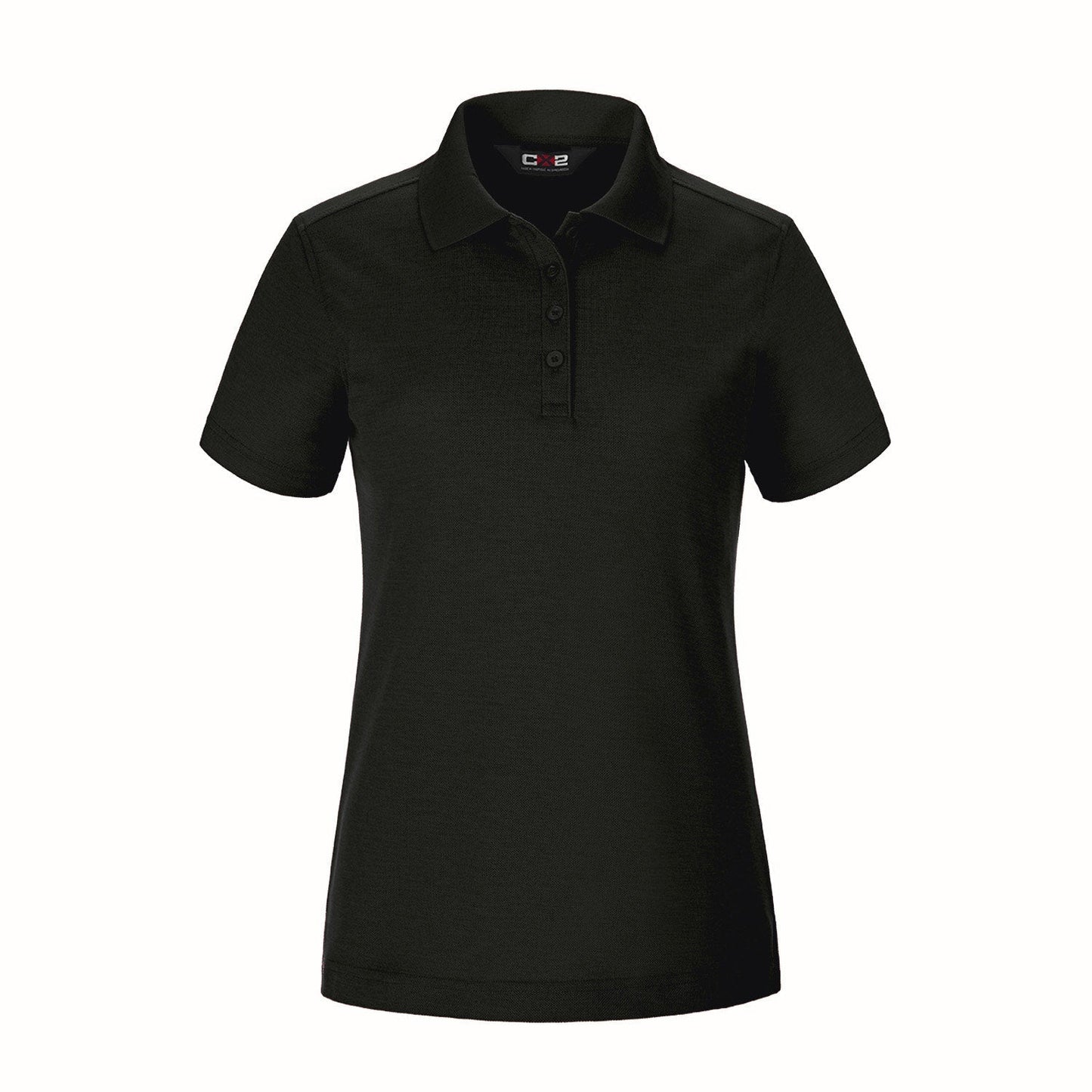 S05736 - Ace - Ladies Pique Mesh Polo Black 100% Polyester 5736 88181 l445 Ladies log101 team Women