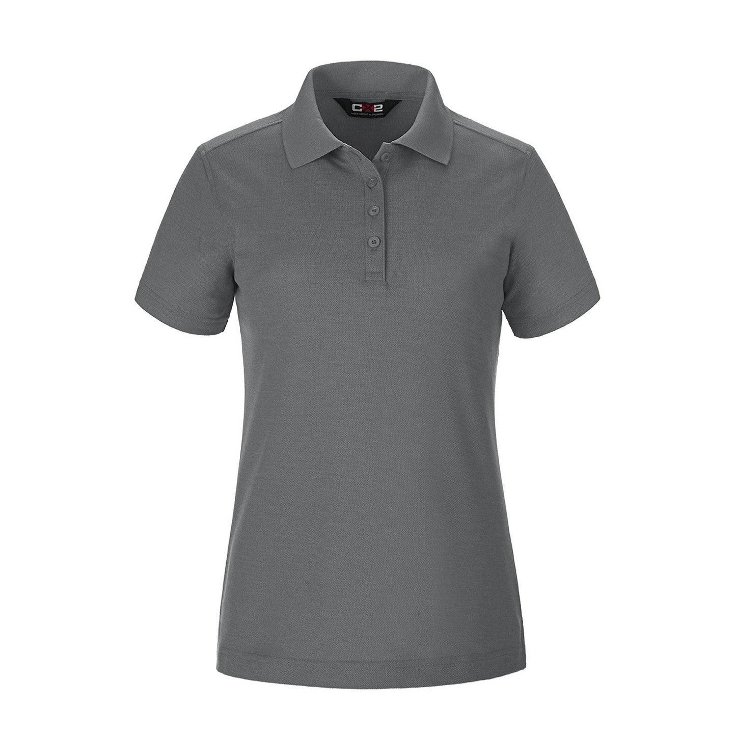 S05736 - Ace - Ladies Pique Mesh Polo Steel Grey 100% Polyester 5736 88181 l445 Ladies log101 team Women