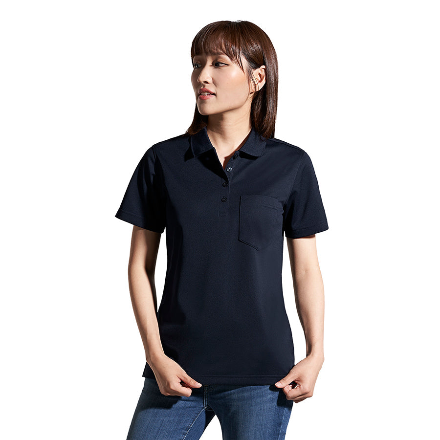 S05746 - Caddy - Ladies Pique Mesh Polo w/ Pocket 5746 __label: NEW pocket polo Polos