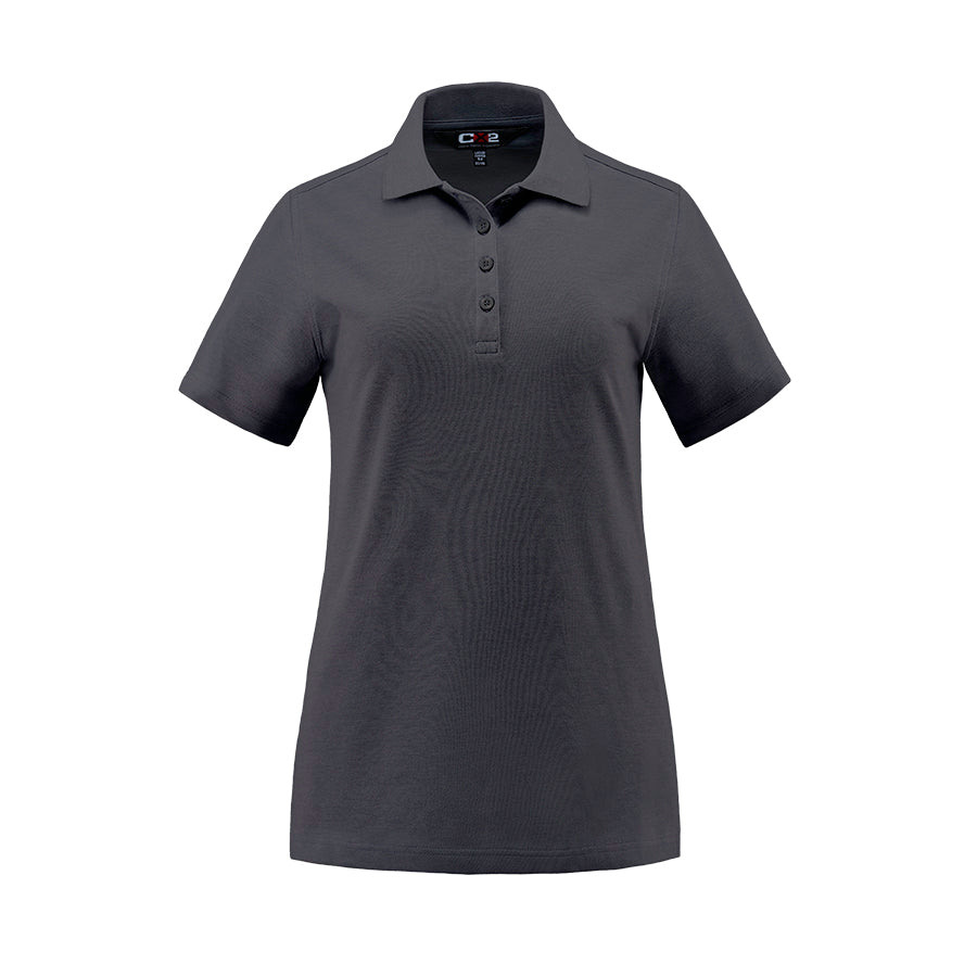 S05786 - Elite - Ladies Cotton/Poly/Spandex Polo Charcoal Heather 5786 __label: NEW cotton polo L400