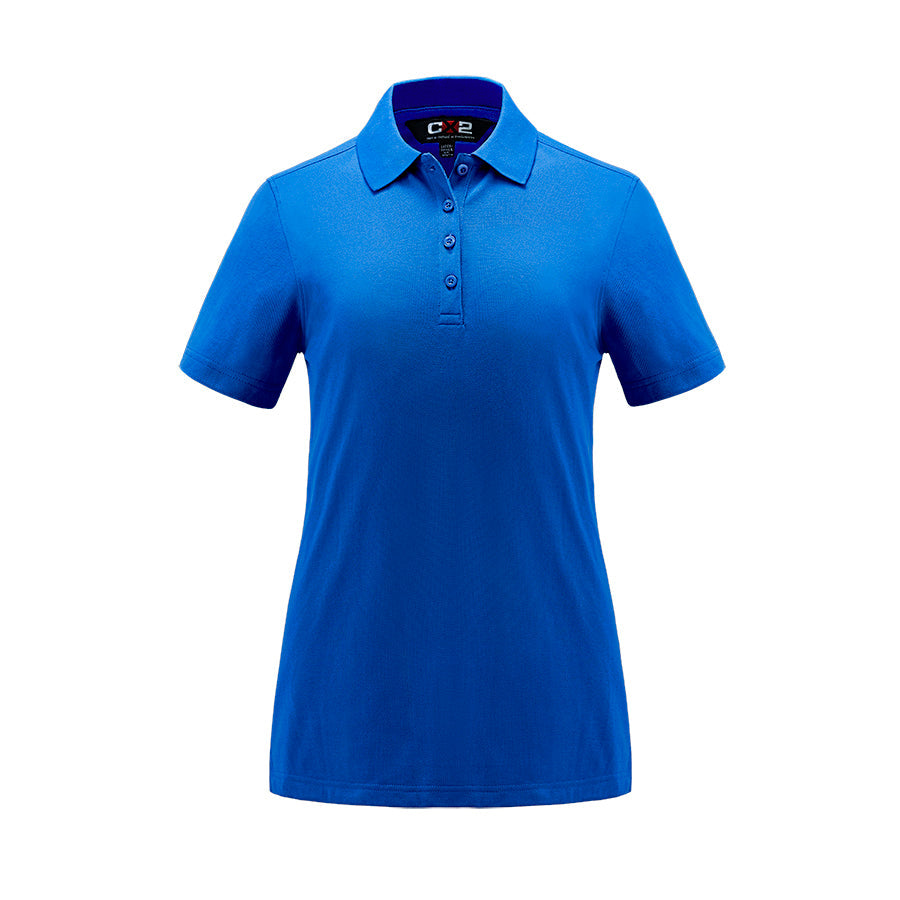 S05786 - Elite - Ladies Cotton/Poly/Spandex Polo Royal 5786 __label: NEW cotton polo L400