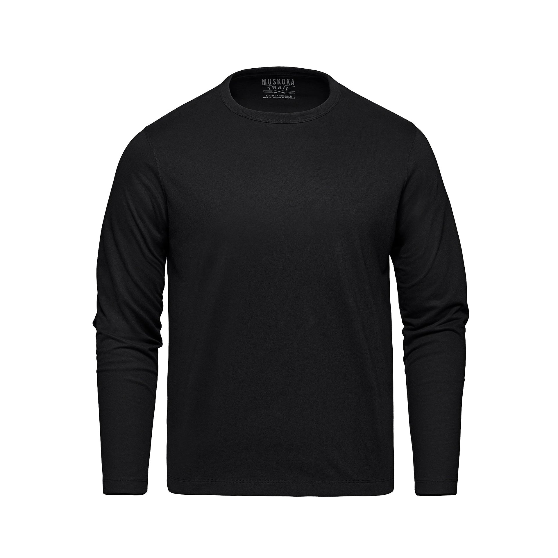 S05895 - Riverside - Cotton-Poly Long Sleeve Crewneck T-Shirt Black 2400 5400 5895 __label:MID AUG __label:NEW long sleeve S05895 S5895