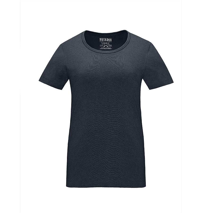 S05918 - Liberty - Ladies Poly/Cotton Crewneck T-Shirt Midnight Navy 50% Cotton 50% Recycled Polyester 5918 __label:NEW COLORS eco-friendly Ladies liberty Muskoka Trail sustainable Women