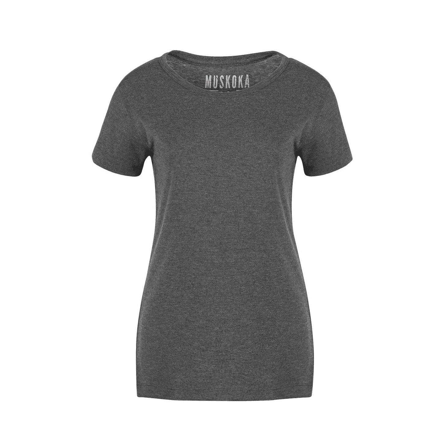 S05918 - Liberty - Ladies Poly/Cotton Crewneck T-Shirt Melange Charcoal 50% Cotton 50% Recycled Polyester 5918 __label:NEW COLORS eco-friendly Ladies liberty Muskoka Trail sustainable Women