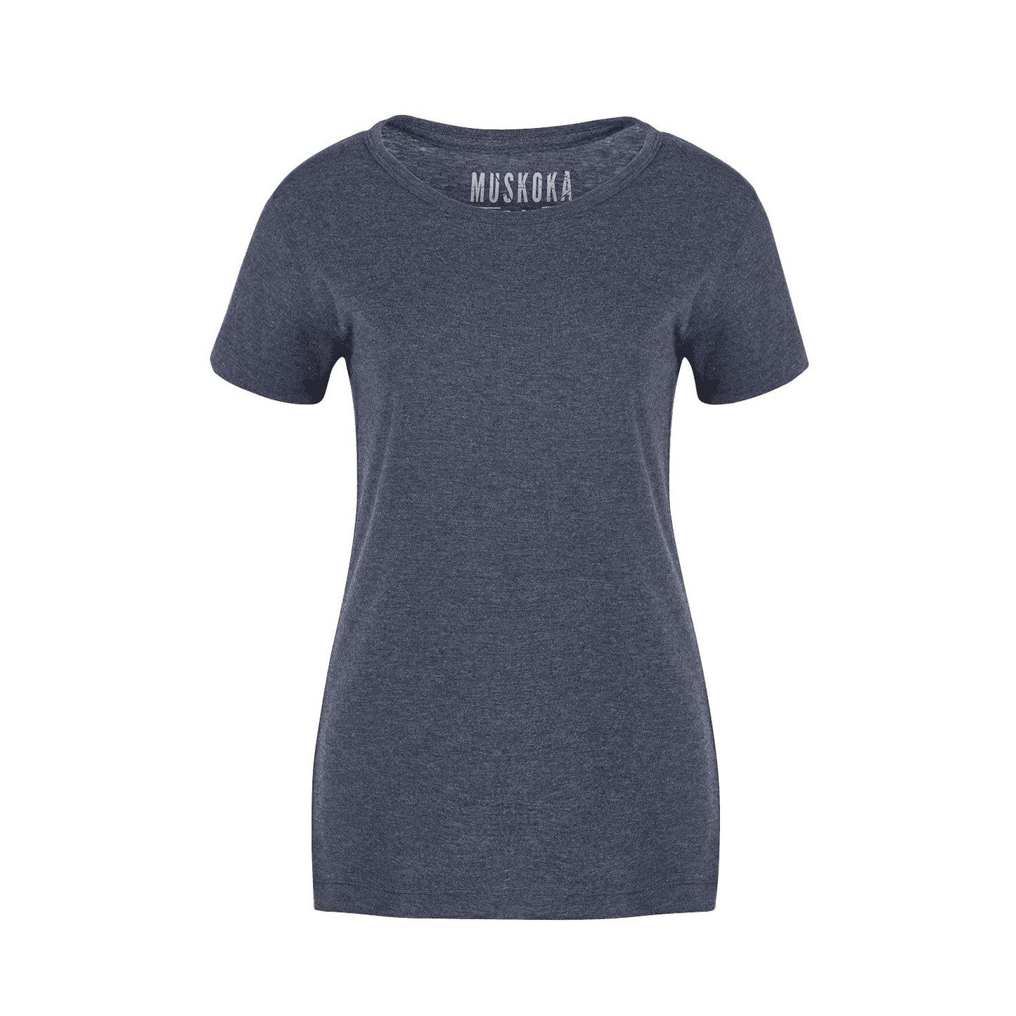 S05918 - Liberty - Ladies Poly/Cotton Crewneck T-Shirt Melange Navy 50% Cotton 50% Recycled Polyester 5918 __label:NEW COLORS eco-friendly Ladies liberty Muskoka Trail sustainable Women