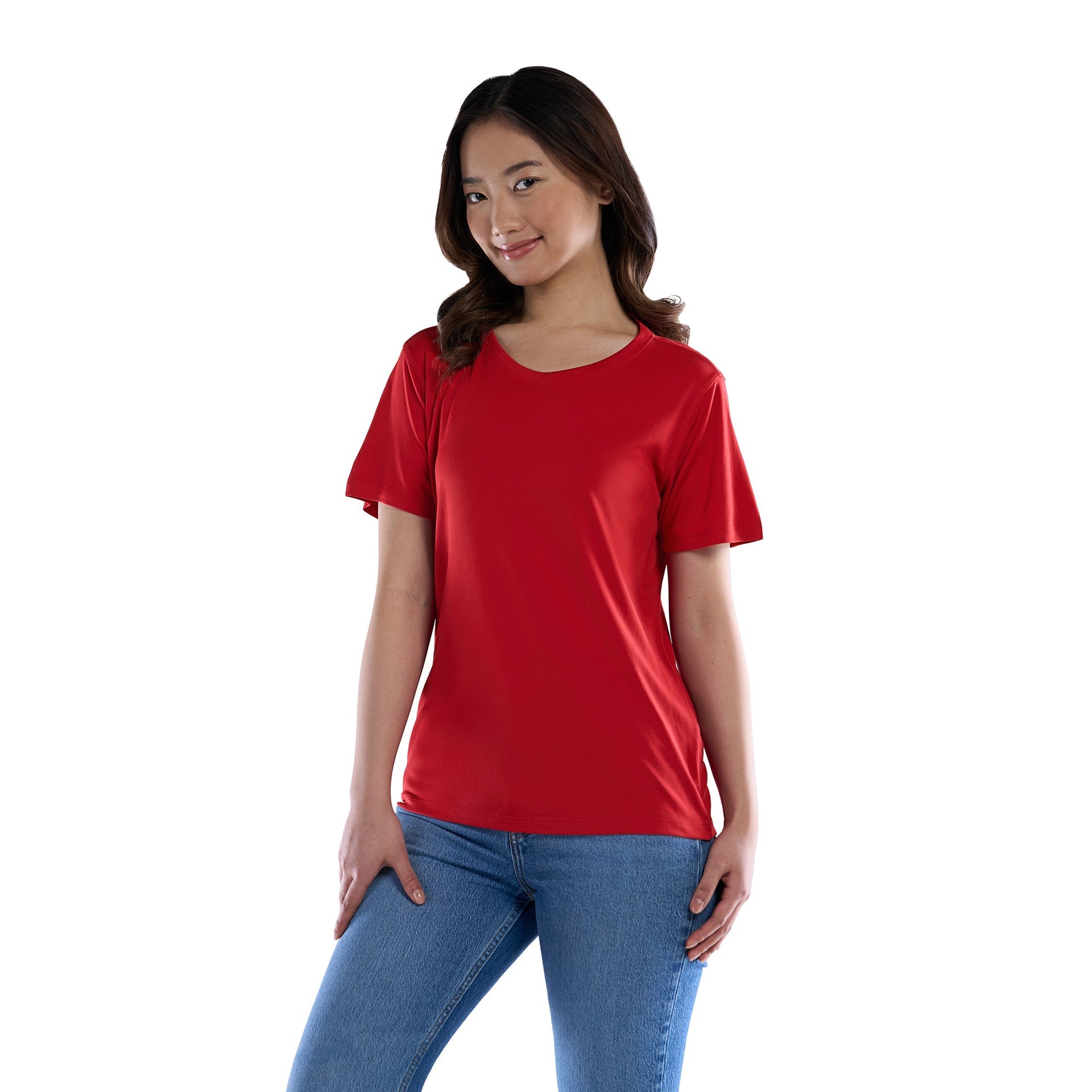 S05936 - Coast - Ladies Crew Neck Polyester Tee 5936 __label:NEW COLORS CX2 dry fit dryfit l350 Ladies team tt11 Women