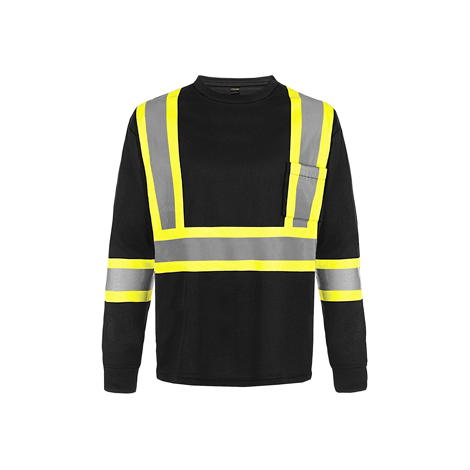 S05948 - Beacon - Long Sleeve Hi-Vis T-Shirt Black 5948 __label: Sept'24 __label:Coming SOON hi-vis hi-vis tee Long sleeve safety s05948 safety t-shirt