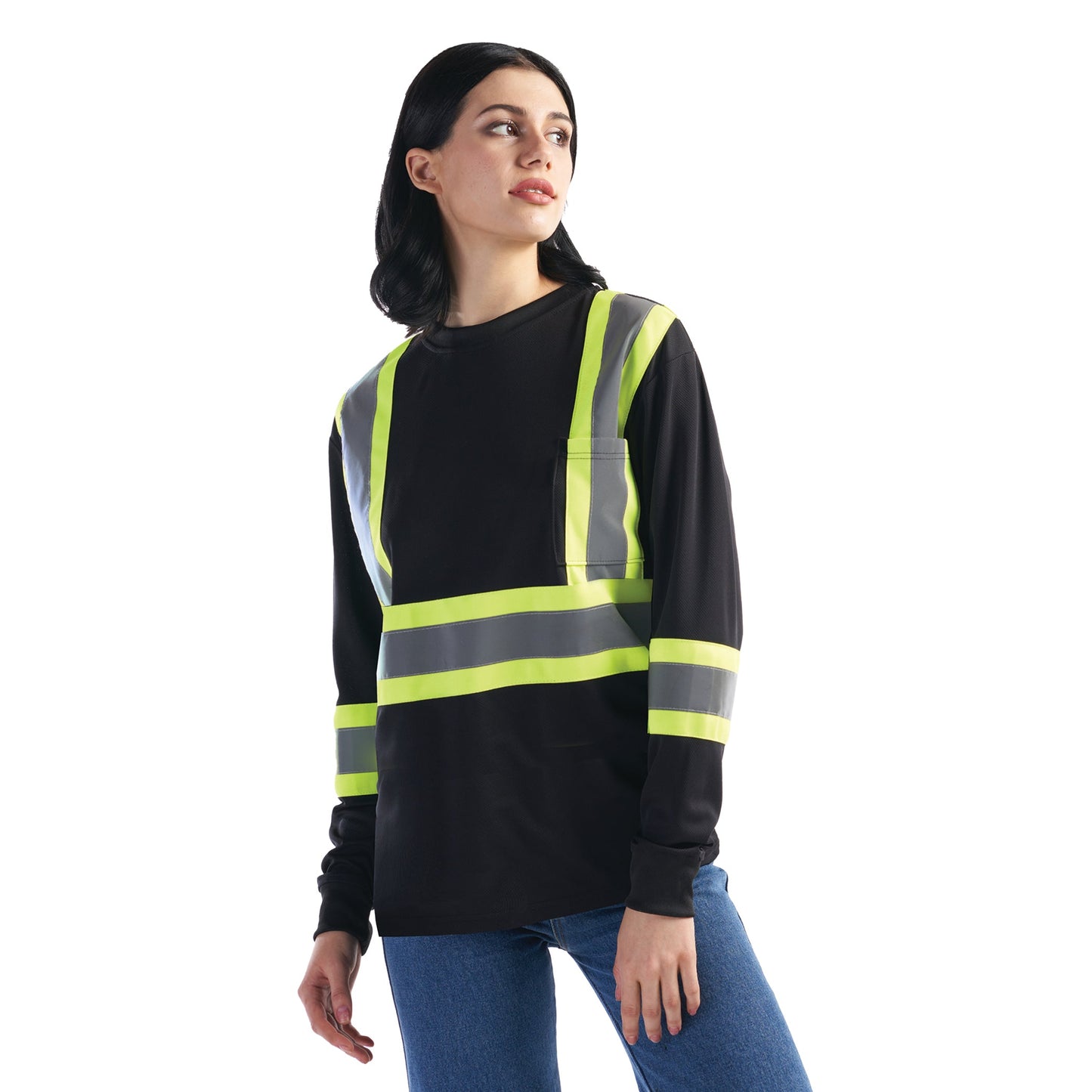 S05948 - Beacon - Long Sleeve Hi-Vis T-Shirt 5948 __label: Sept'24 __label:Coming SOON hi-vis hi-vis tee Long sleeve safety s05948 safety t-shirt