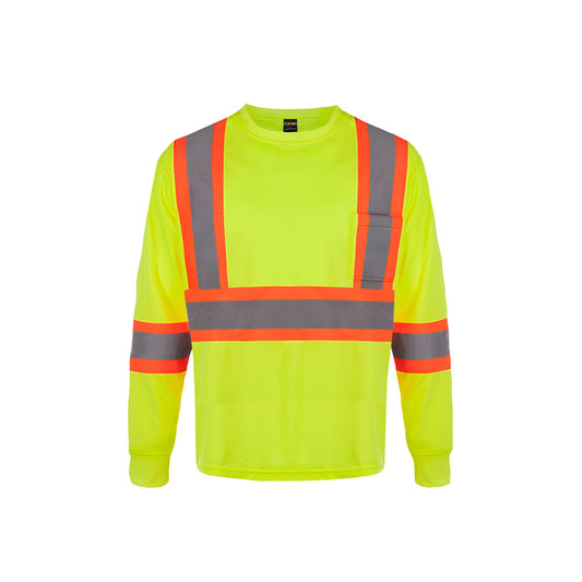 S05948 - Beacon - Long Sleeve Hi-Vis T-Shirt Hi-Vis Yellow 5948 __label: Sept'24 __label:Coming SOON hi-vis hi-vis tee Long sleeve safety s05948 safety t-shirt