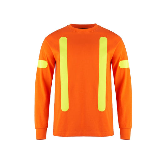 S05975 - Citadel - Adult Cotton Long Sleeve Safety T-Shirt Orange 100% Cotton 5975 __label: NEW