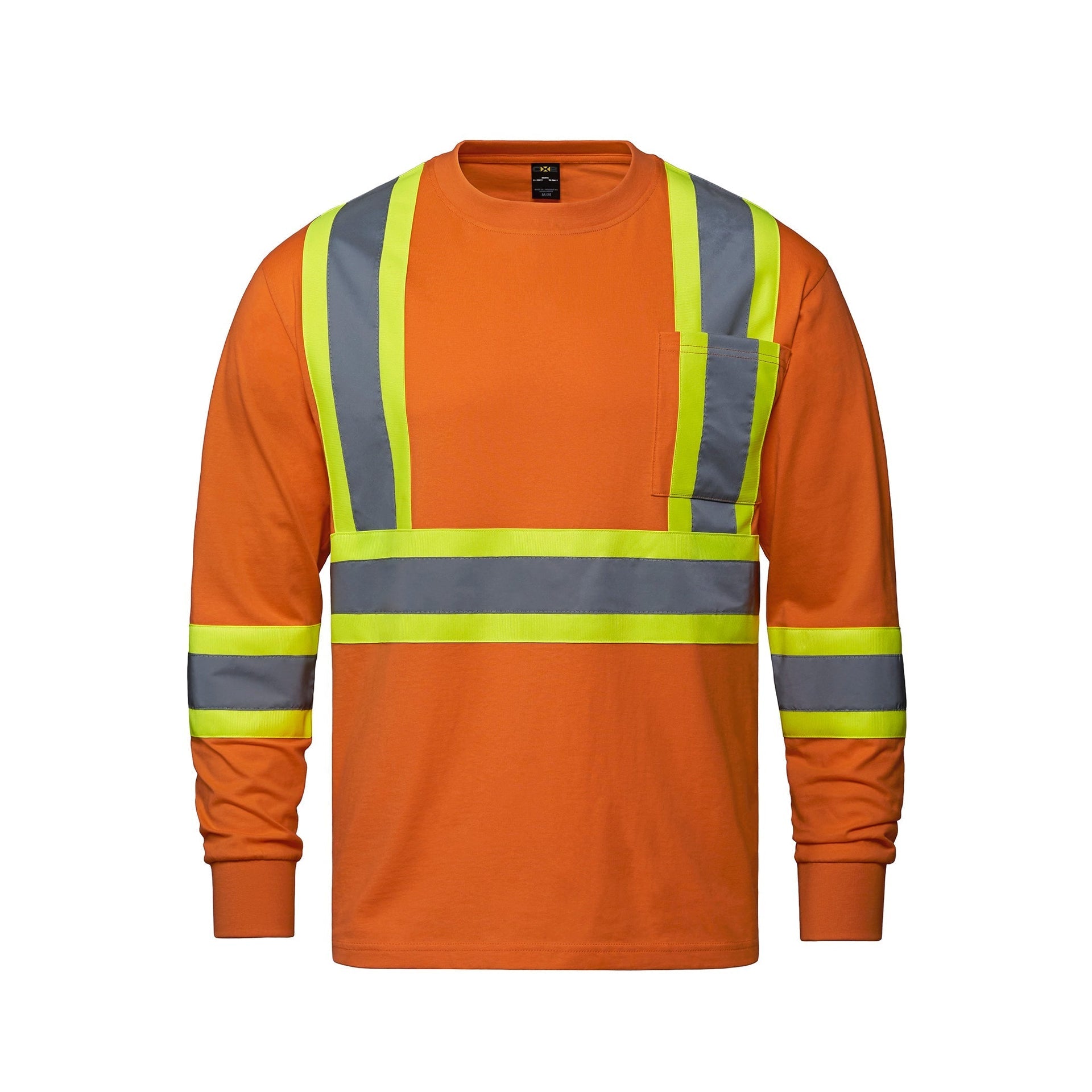 S05995 - Paramount - Cotton Long Sleeve Hi-Vis T-Shirt Orange 05995 5995 __label:IN-STOCK
