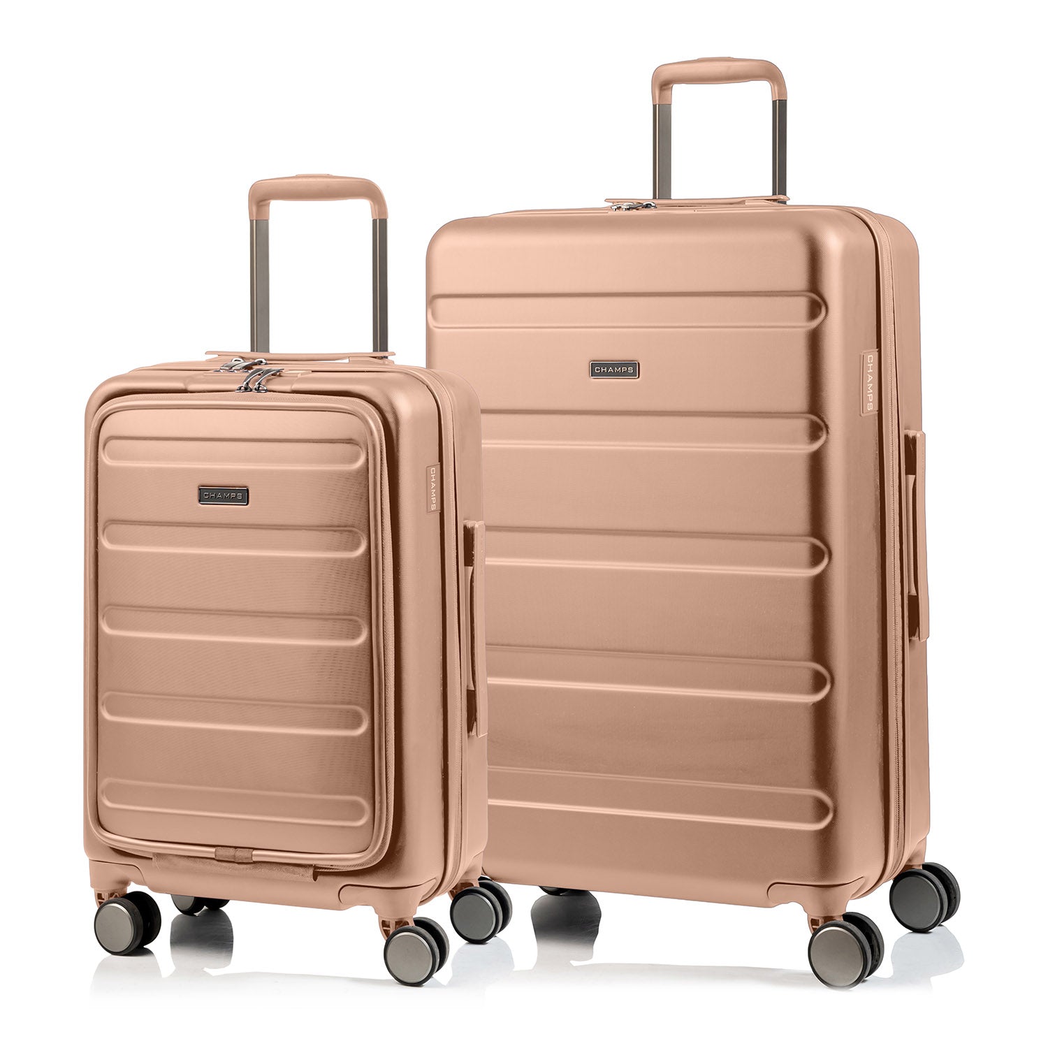 Tech / 2-Piece Luggage Set Rose gold Champs Luggage Shopify Collective