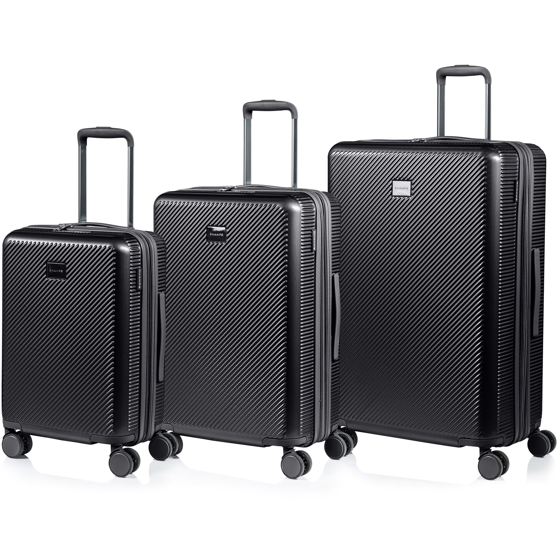 Iconic II / 3-Piece Luggage Set Black Champs Luggage Shopify Collective