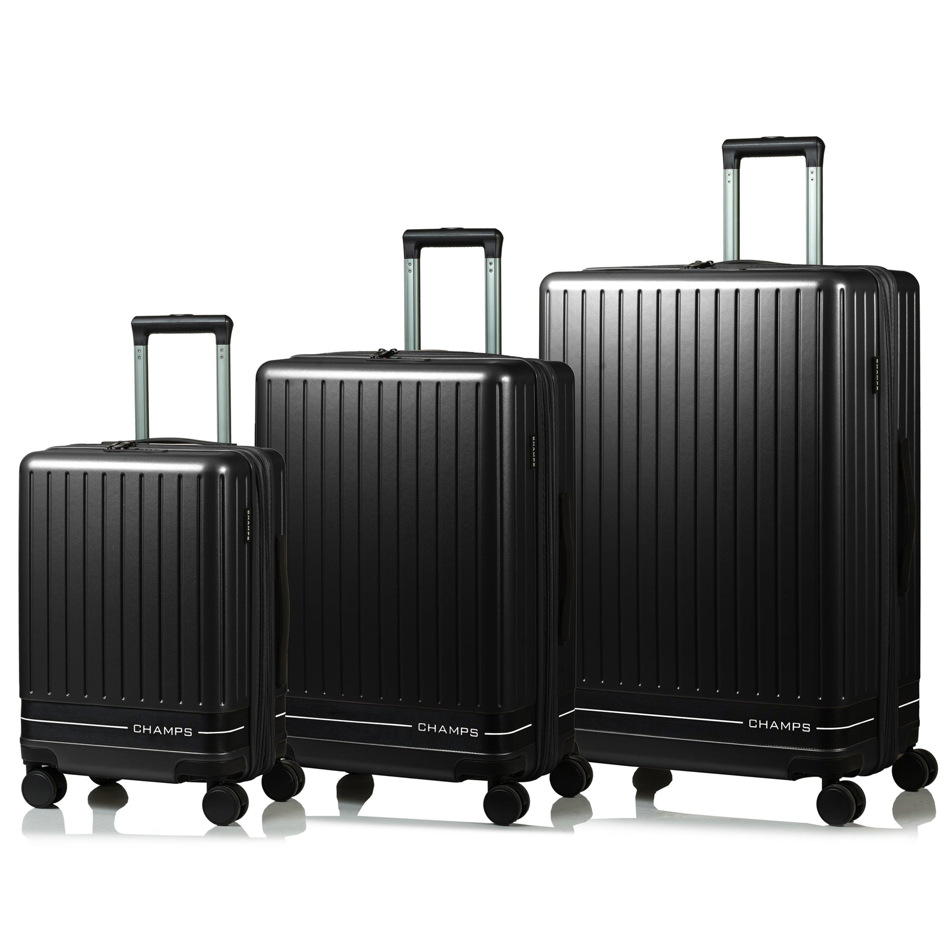 Fresh II / 3-Piece Luggage Set Black Champs Luggage Shopify Collective