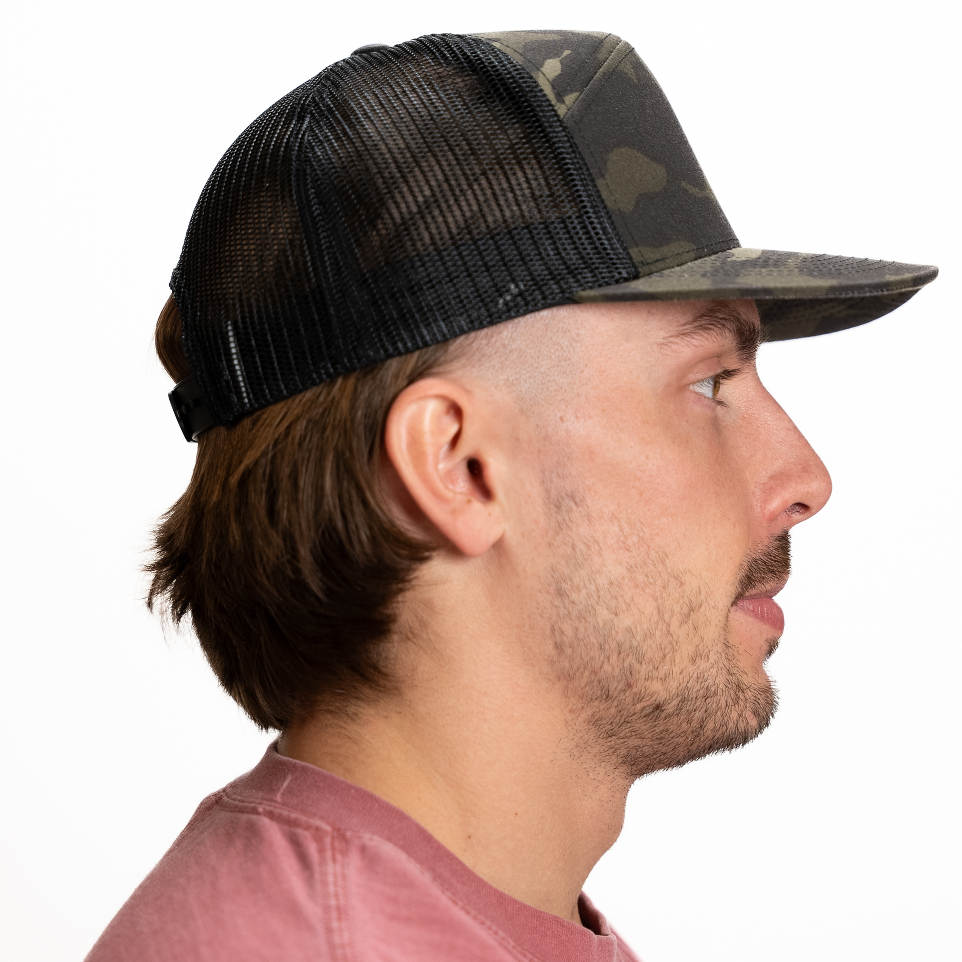 GNV-7005M - 7 Panels Mesh Flat Bill Cap 7 PANELS CAP COTTON / POLYESTER FLAT hat HIGH PROFILE MESH nissi caps SNAPBACK STRUCTURED UNISEX