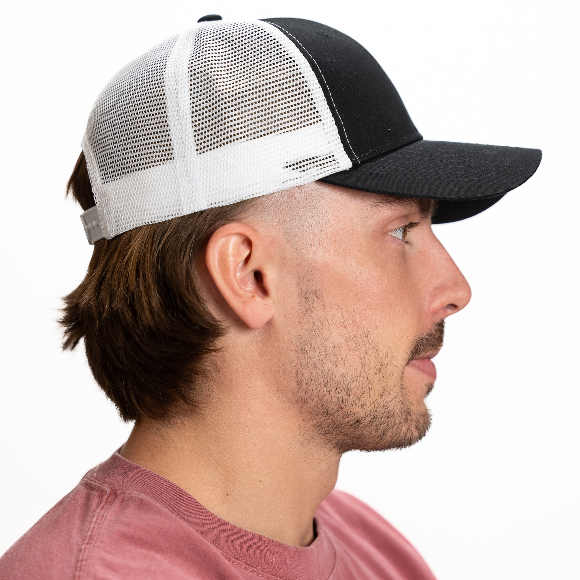 GN-1020 - Trucker Mesh 6 PANELS COTTON / POLYESTER CURVE MESH mid profile nissi caps SNAPBACK STRUCTURED TRUCKER MESH UNISEX