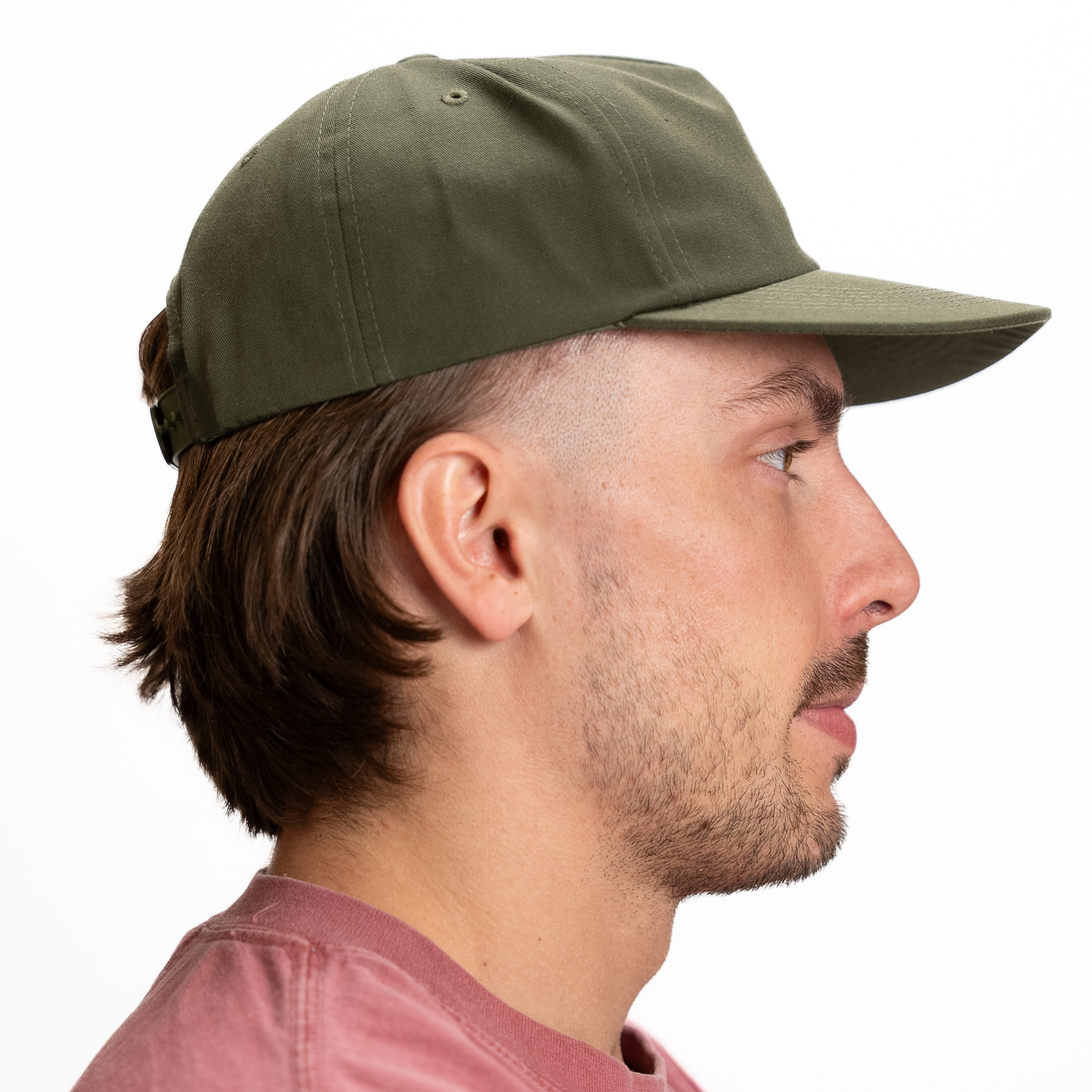 GNV-011 - CVC 5 Panels Unstructured Flat Bill Cap 5 PANELS 5 PANELS - UNSTRUCTURED COTTON / POLYESTER FLAT low profile nissi caps SNAPBACK UNISEX UNSTRUCTURED